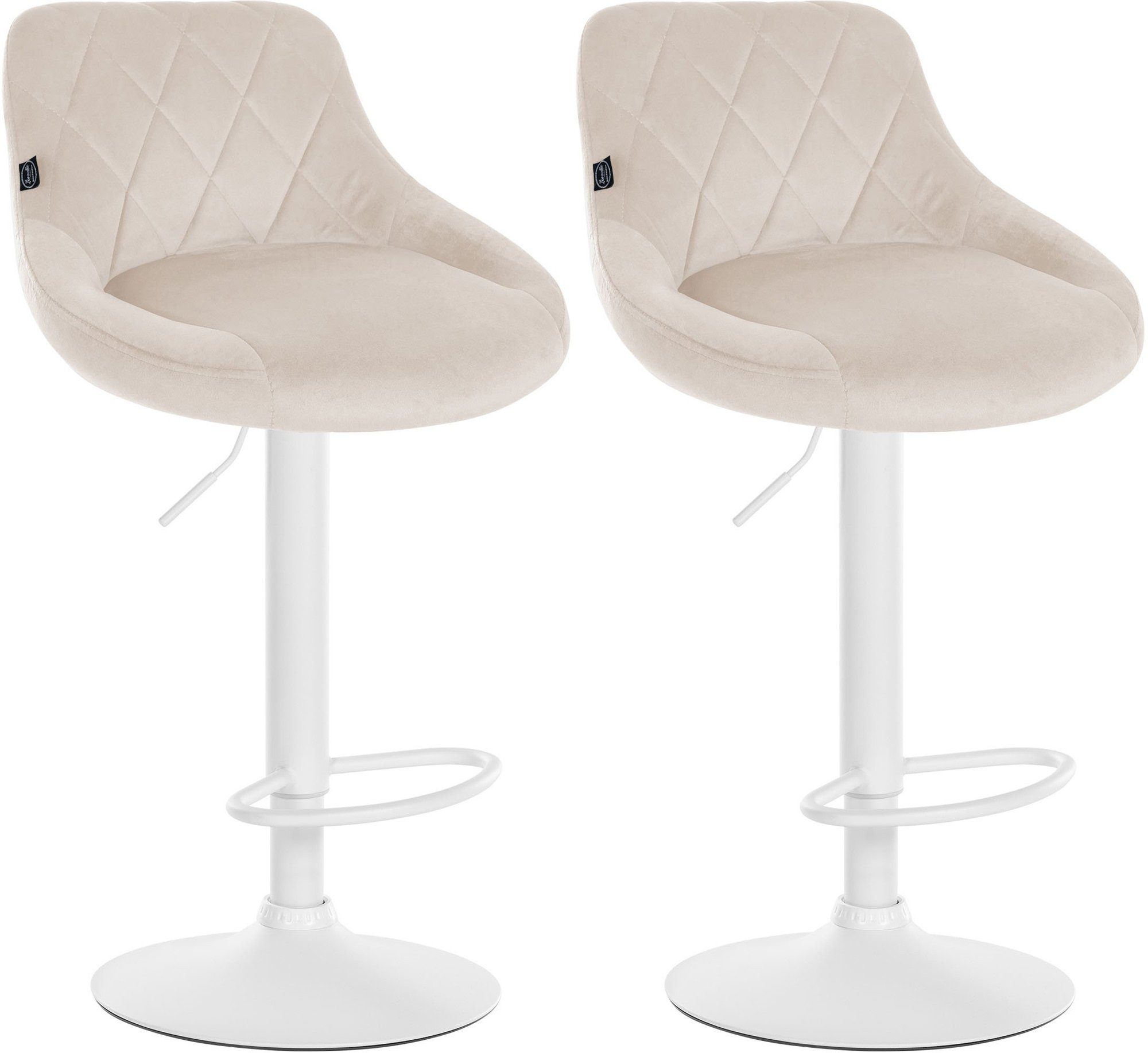 CLP Barhocker Lazio Samt (2er Set, günstig online kaufen