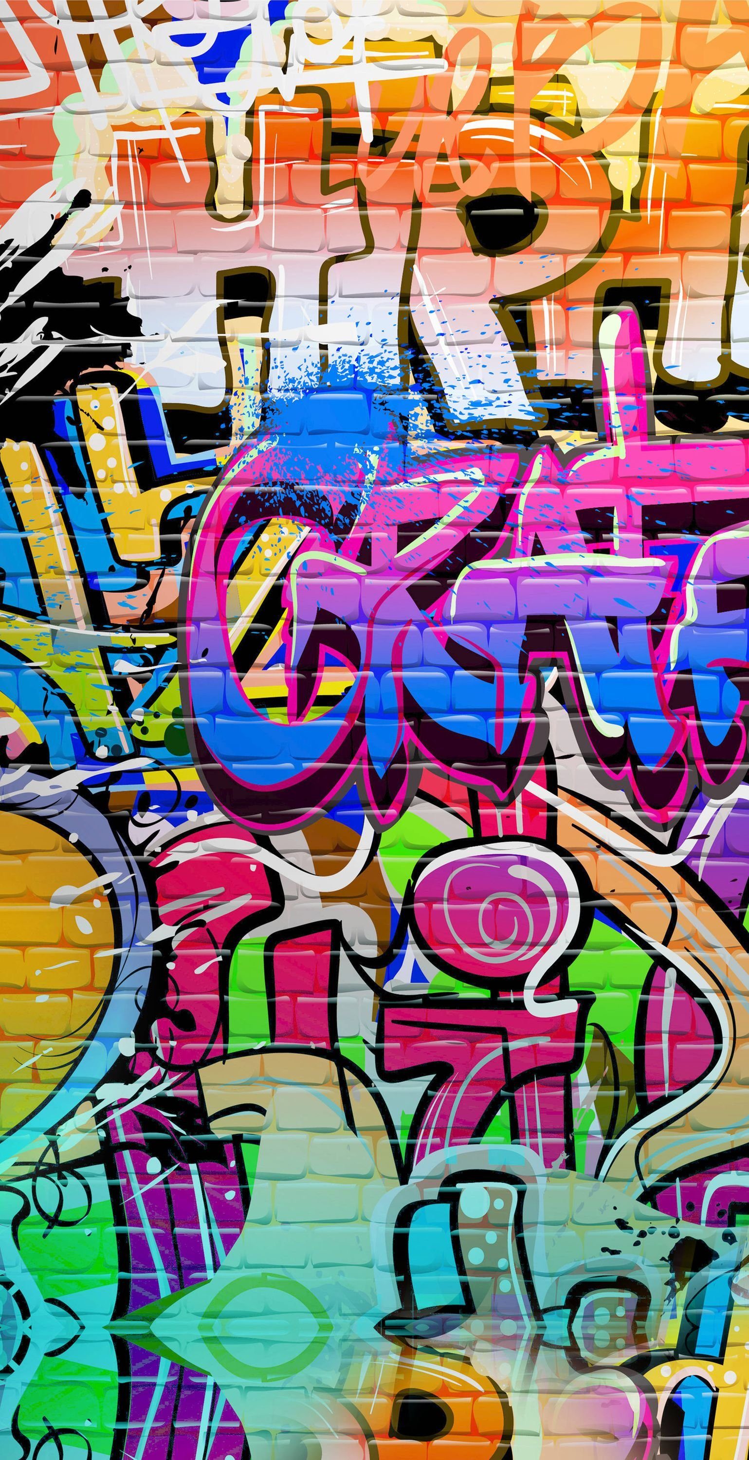 GMD Living Strandtuch GRAFFITY, Motiv: Graffiti auf der Vorderseite und weiße Rückseite