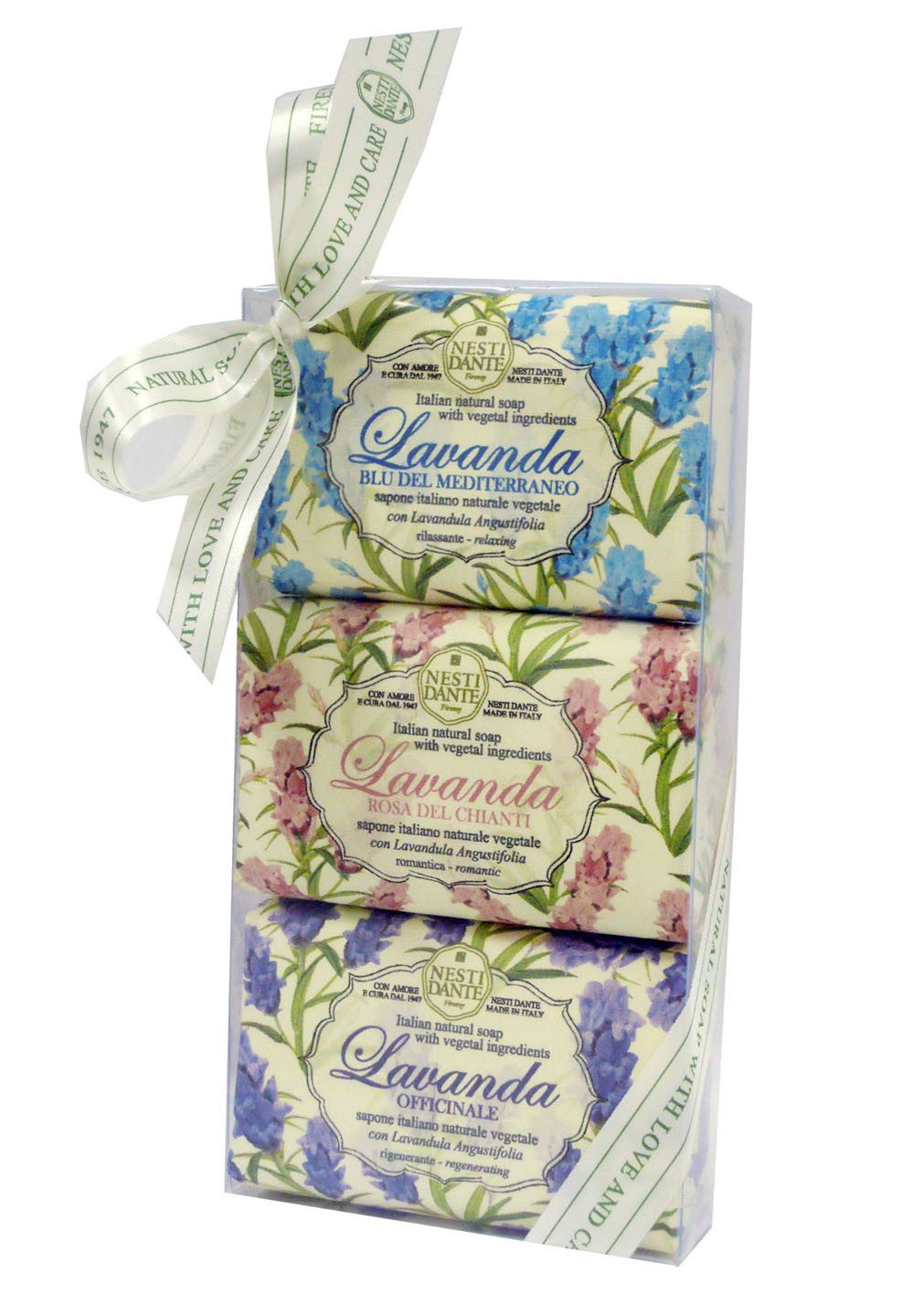 Nesti Dante Handseife 665404, 3-tlg., Geschenk-Set Lavanda Gift Set 3 x 150 g