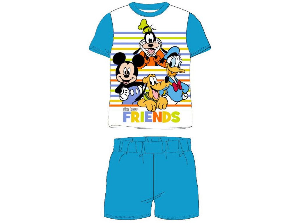 Disney Mickey Mouse Shorty kurzer Schlafanzug Pyjama Mickey and Friends