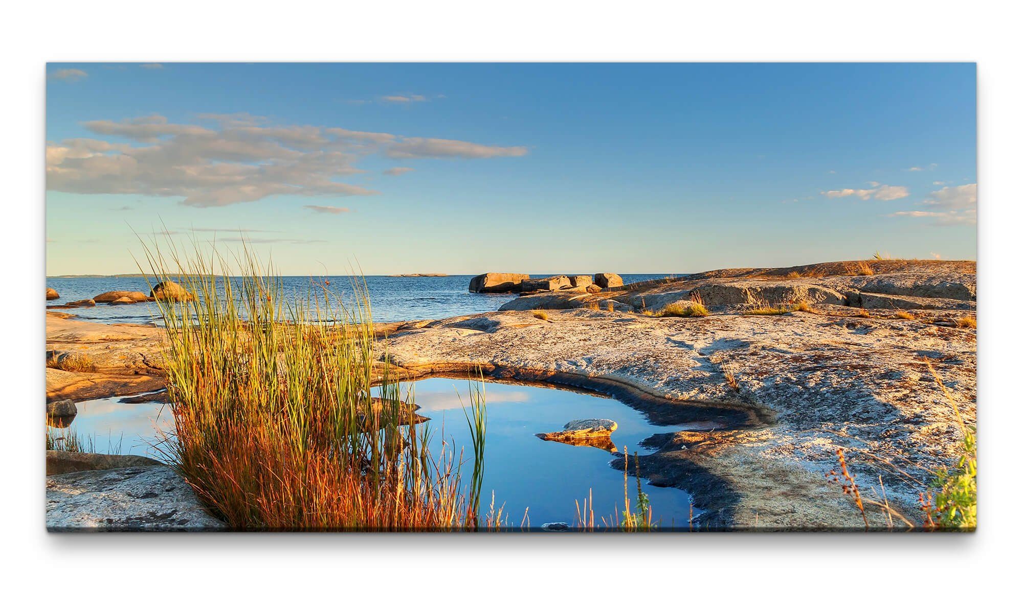 Leinwandbild Bilder XXL Schwedische Küste 50x100cm Wandbild auf Leinwand