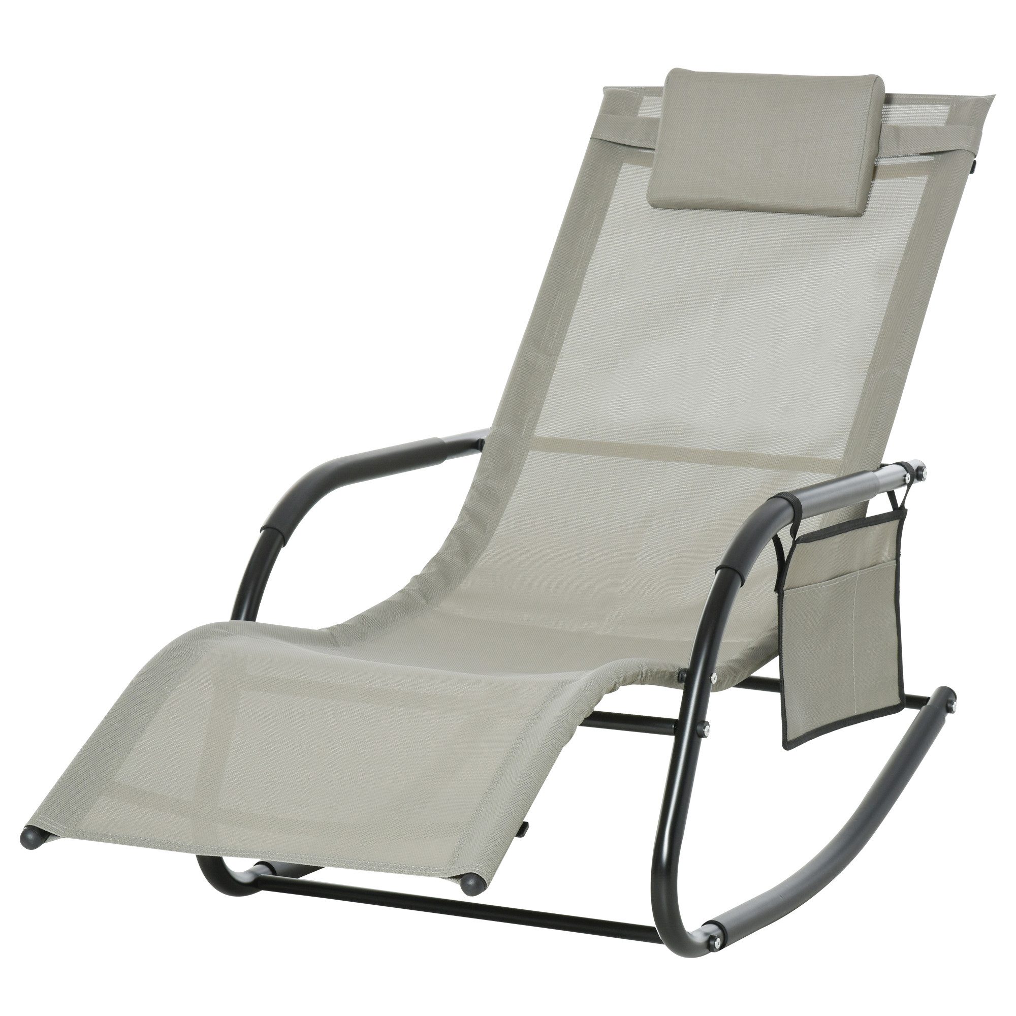 Outsunny Schaukelstuhl Gartenstuh, Schaukelliege, aus Metall günstig online kaufen