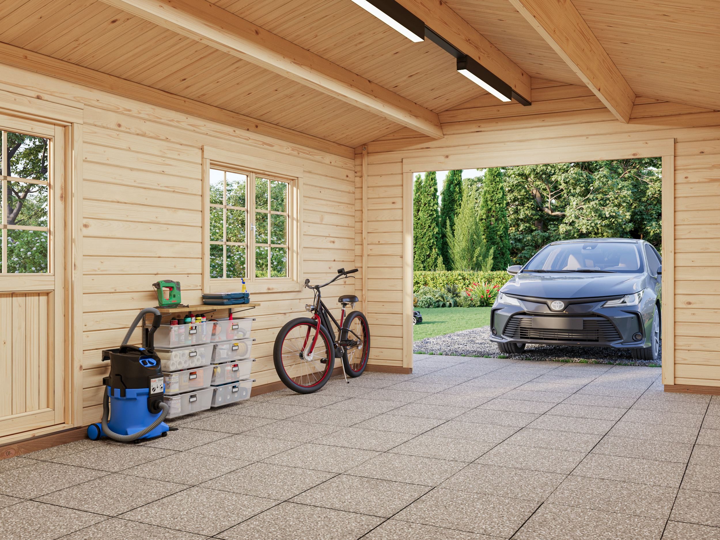 Palmako Garage Roger, ohne Tor, BxTxH: 426x598x276 cm