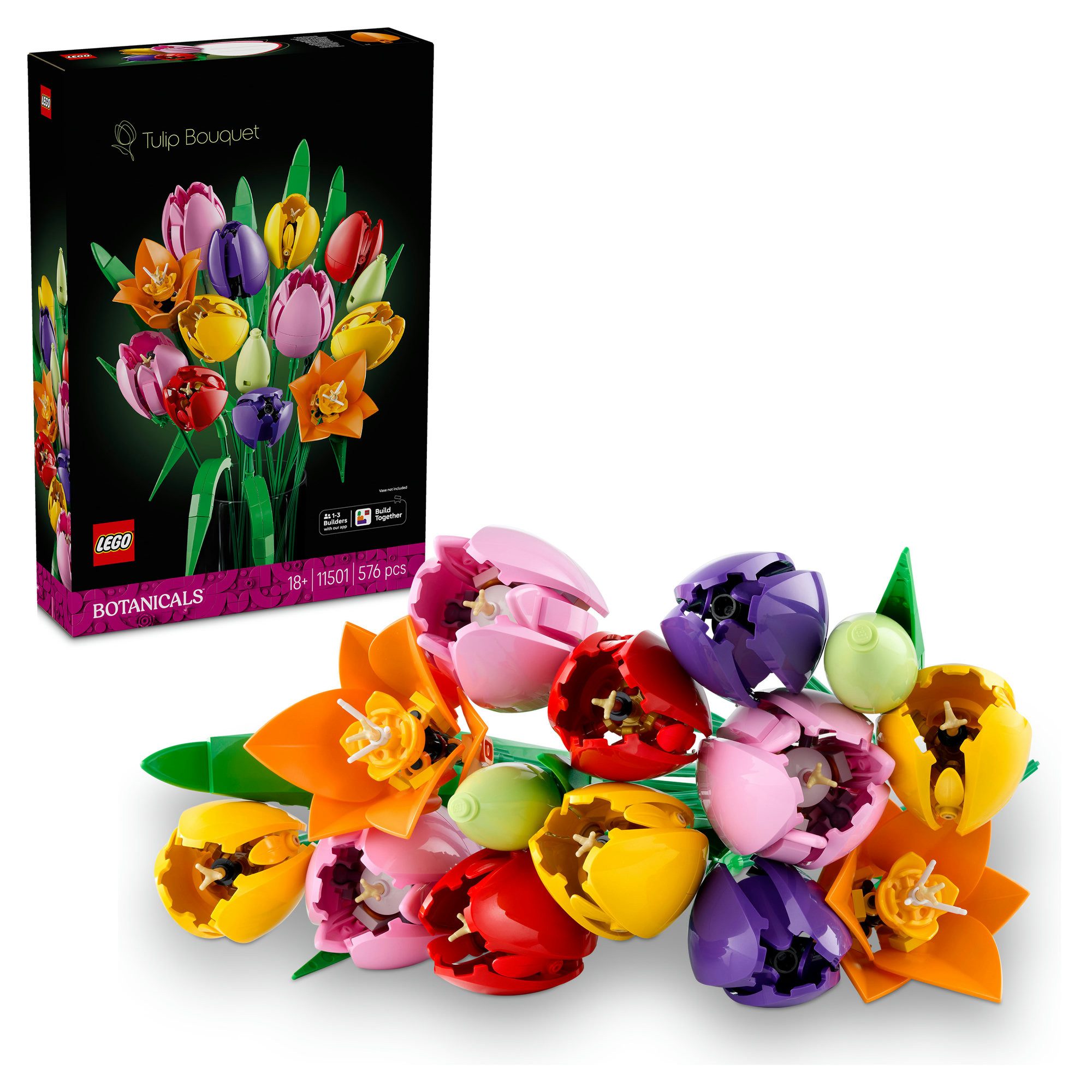 LEGO® Tulpenstrauß (11501), LEGO Botanicals Konstruktionsspielsteine, (576 St), Made in Europe
