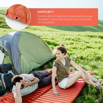 MSports® Isomatte Camping Isomatte - Schlafmatte - Ultraleichte Isomatte für Outdoor mit Fußpresse Pumpe - Feuchtigkeitsbeständig
