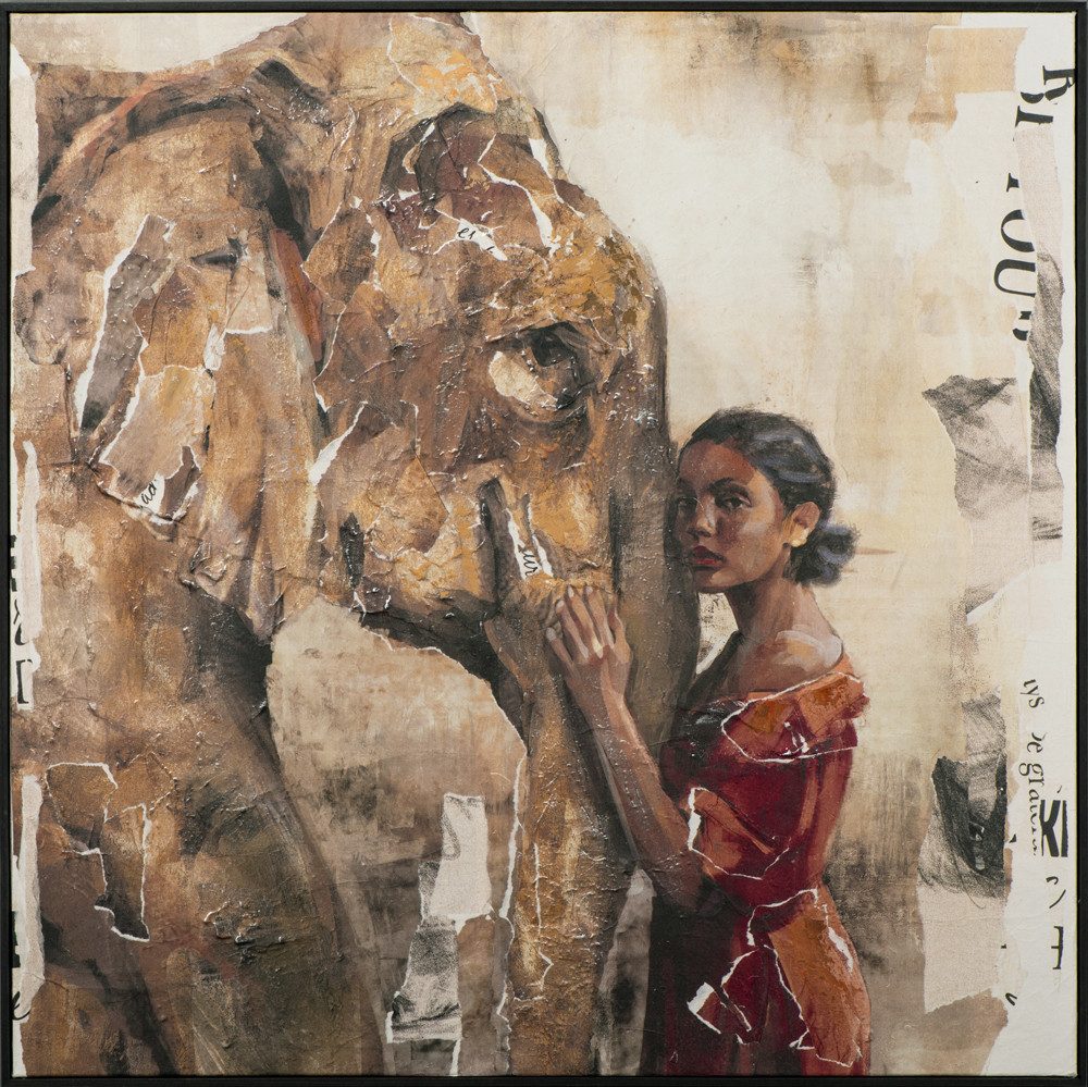 ArtUniverse Gemälde Leinwandbild Wild Life 117,5 x 117,5 cm, Tiermotiv