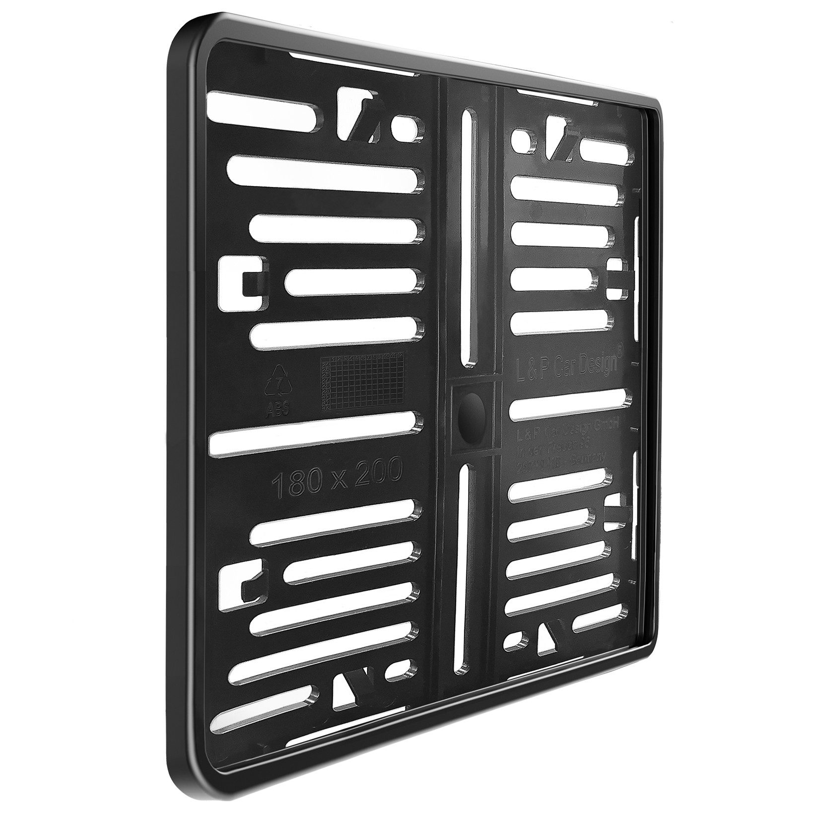 L & P Car Design Kennzeichenhalter für Motorrad 180x200 mm Nummernschildhalter Kennzeichenhalterung, (1 Stück)