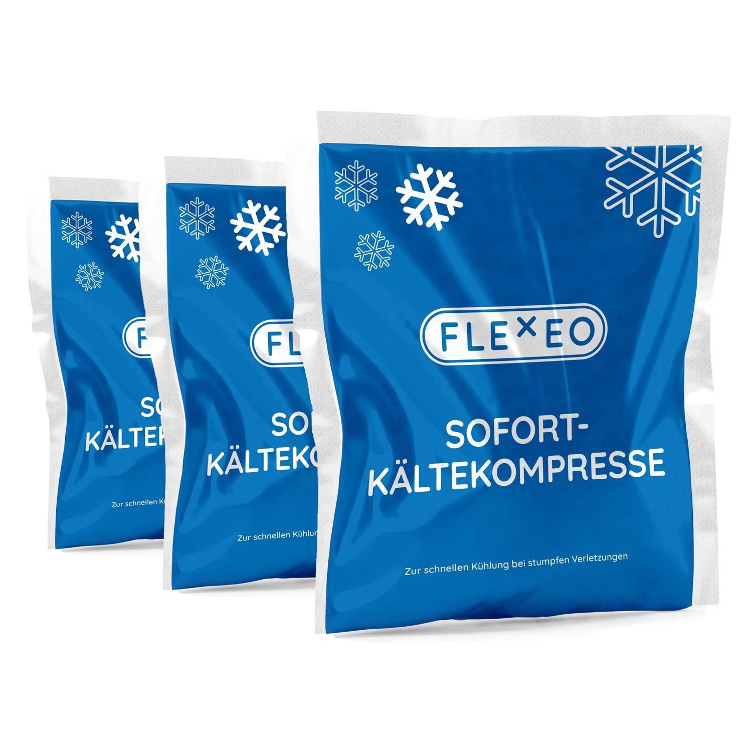 FLEXEO Kalt-Warm-Kompresse Sofort Kältekompresse, 50-tlg., Kühlakku Kühlpad 15x17cm