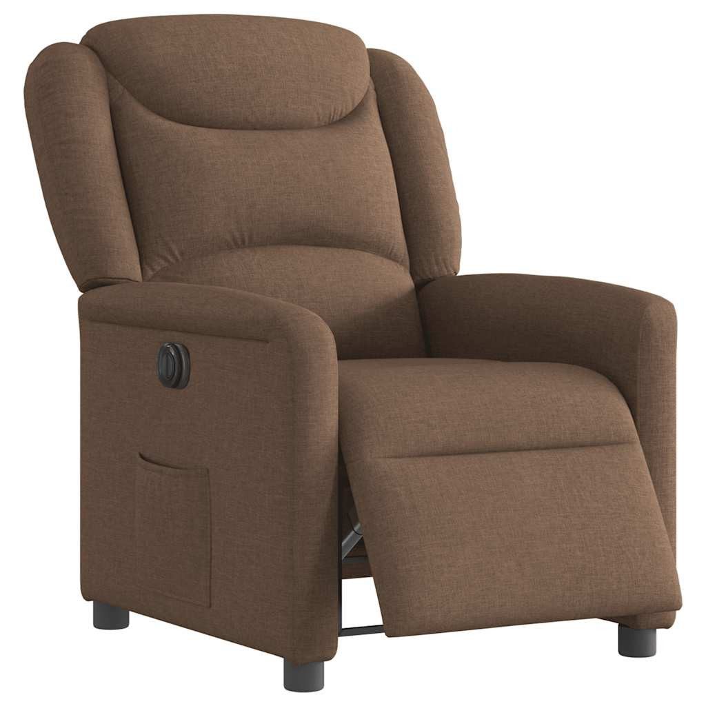 vidaXL Sessel Relaxsessel Elektrisch Braun Stoff günstig online kaufen