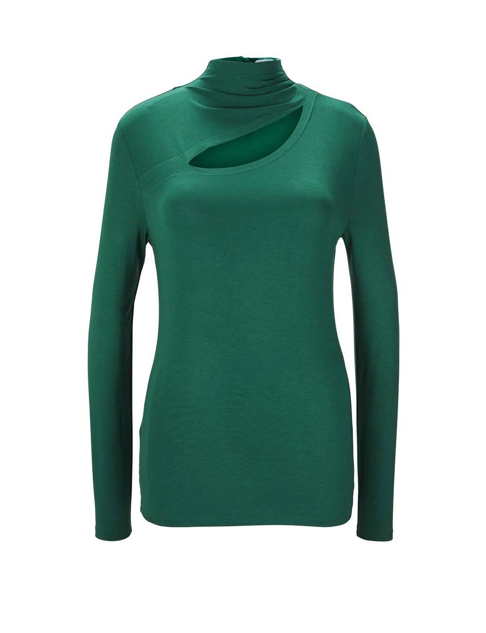 Ashley Brooke by heine T-Shirt ASHLEY BROOKE Damen Designer-Jerseyshirt mit Cut-Out, grün
