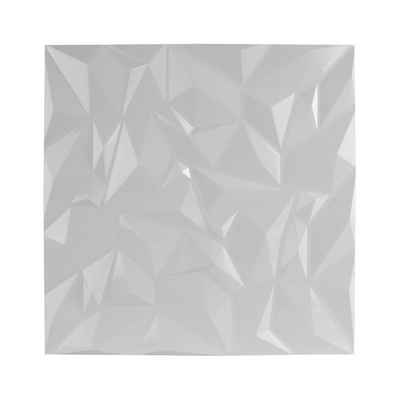 VONLIS Deckenventilator Deckenventilator Badlüfter Wohnraumlüfter Diamant Panel weiß Ø 100 mm, Feuchtesensor / Hygrostat