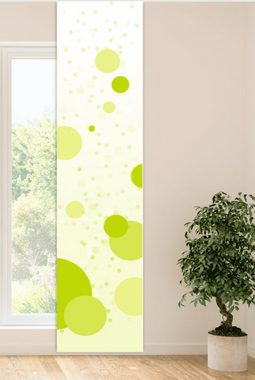 Schiebegardine Kreise grün - Flächenvorhang HxB 260x60 cm - B-line, gardinen-for-life