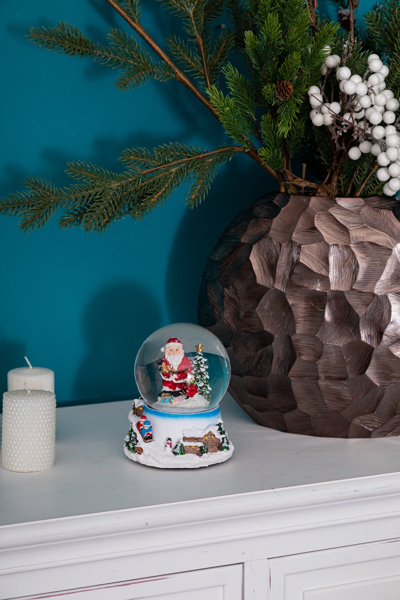 Wohnando Dekofigur Schneekugel mit Weihnachtsmann und günstig online kaufen