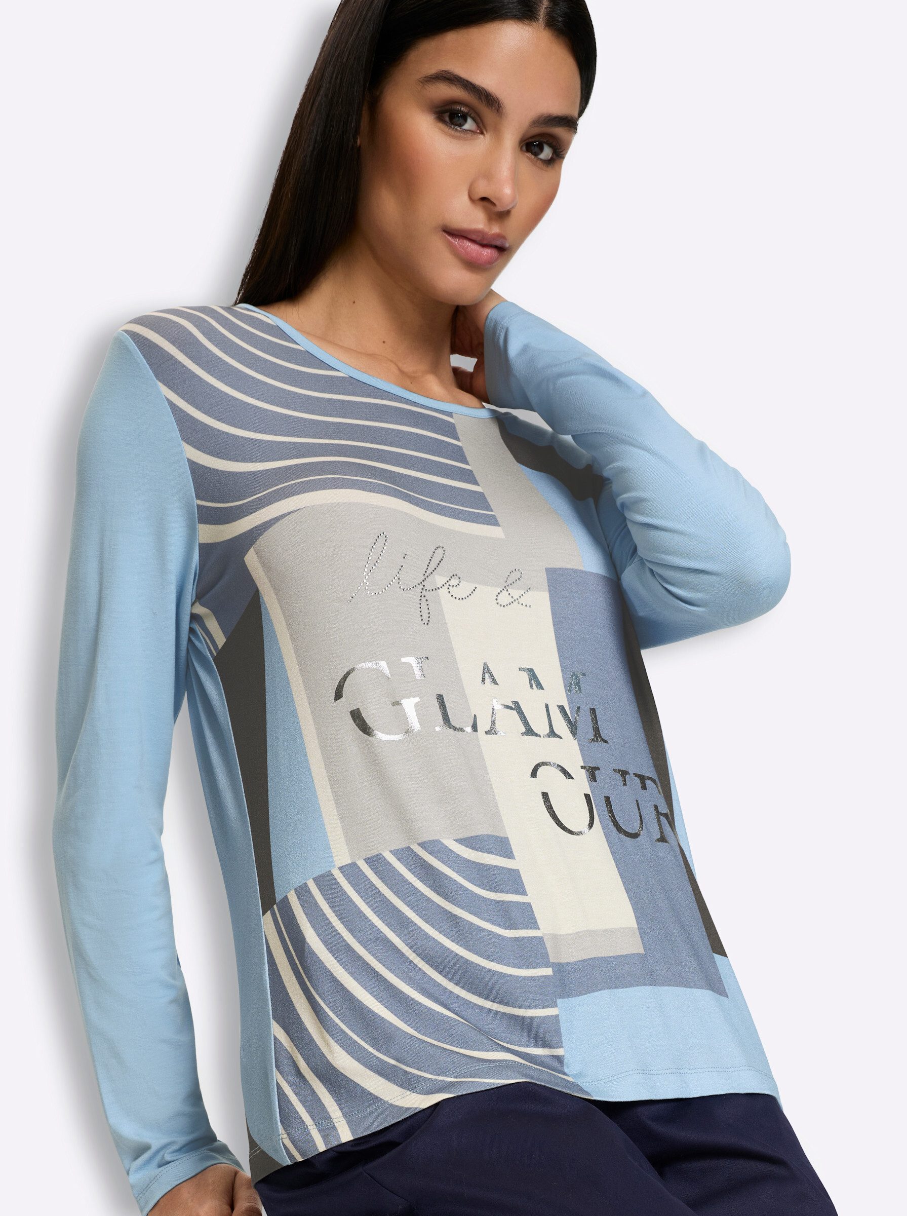 heine T-Shirt Druck-Shirt Langarm – Bild 5 von 5