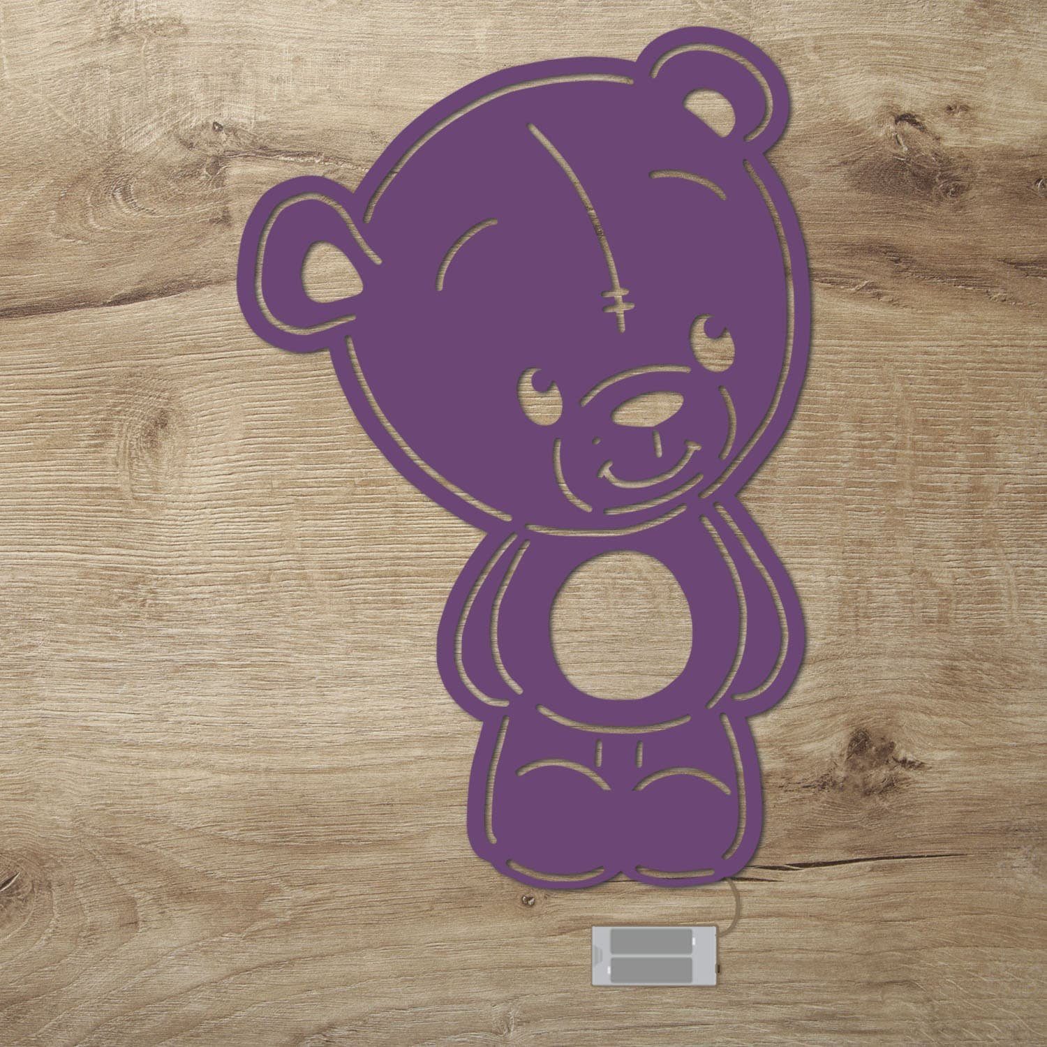 Namofactur LED Nachtlicht LED Wandlampe Nachtlicht Teddy Bär Kinderzimmer, Ohne Zugschalter, LED fest integriert, Warmweiß