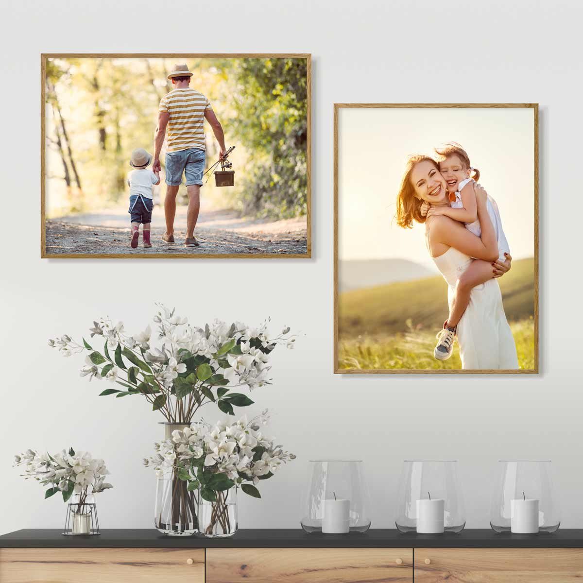 PHOTOLINI Bilderrahmen 2er Set Massivholz-Rahmen Modern günstig online kaufen