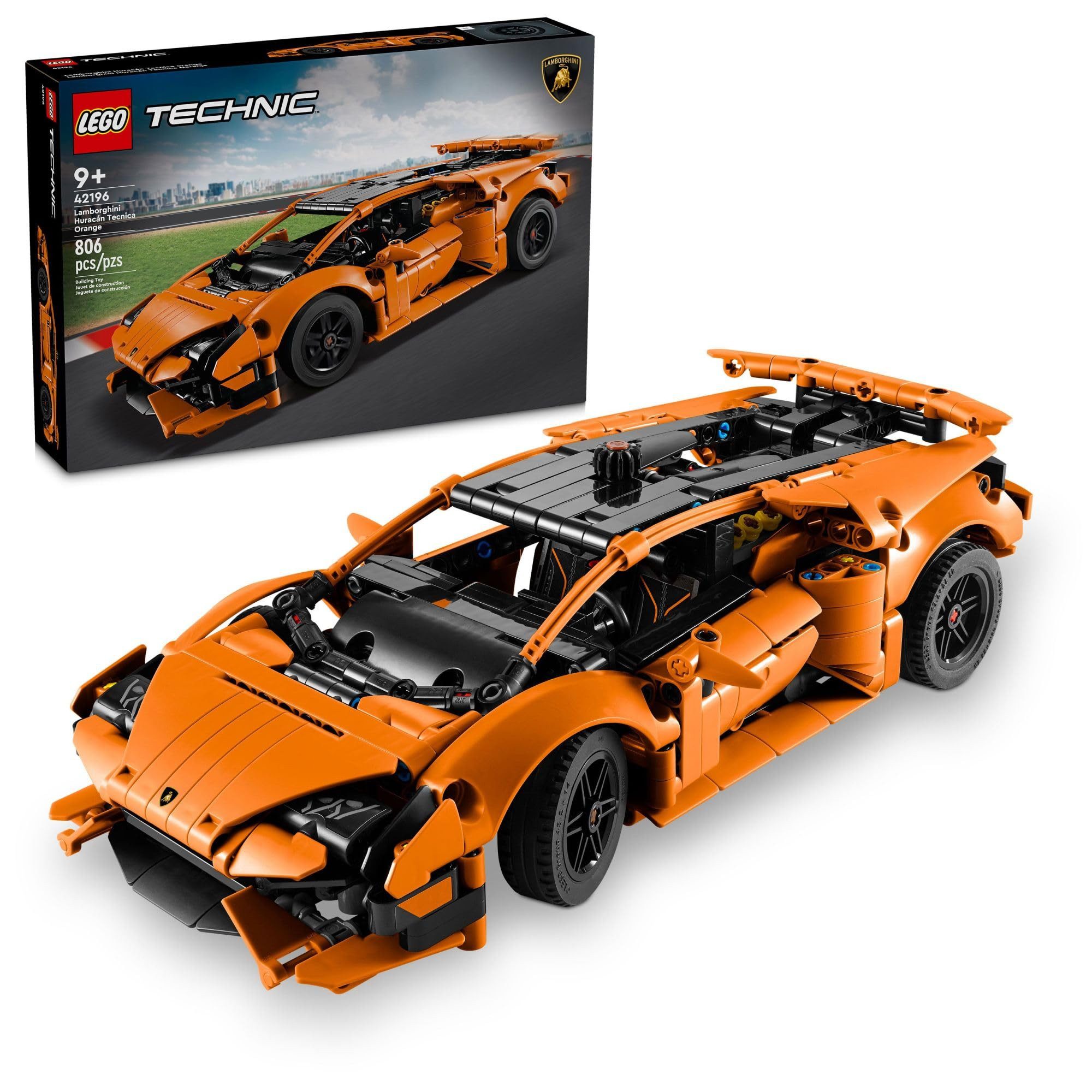 LEGO® Technic Lamborghini Huracán Tecnica Orange 42196 Konstruktions-Spielset, (806 St), 806-teiliges LEGO Bauset
