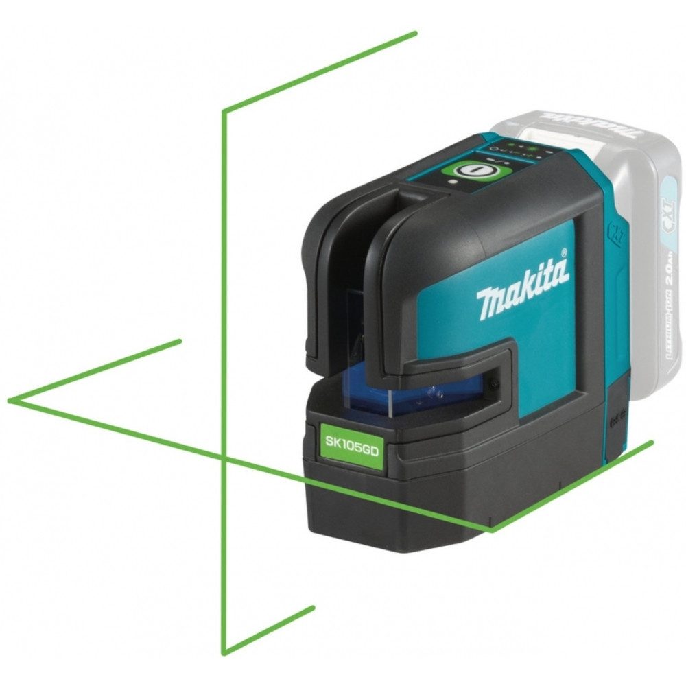 Makita Elektrowerkzeug-Set Makita SK105GDZ Kreuzlinien-Nivellier-Laser