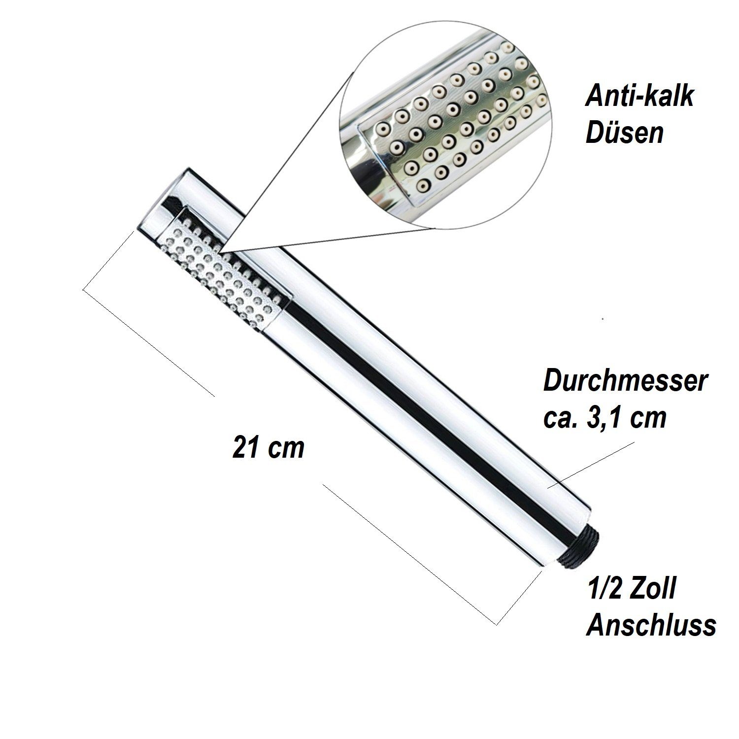 Thumbnail - Sanixa Handbrause Stabbrause 170 cm Brauseschlauch Brausehalterung Duschbrause Duschset, (3-tlg., Handdusche), Brauseset...