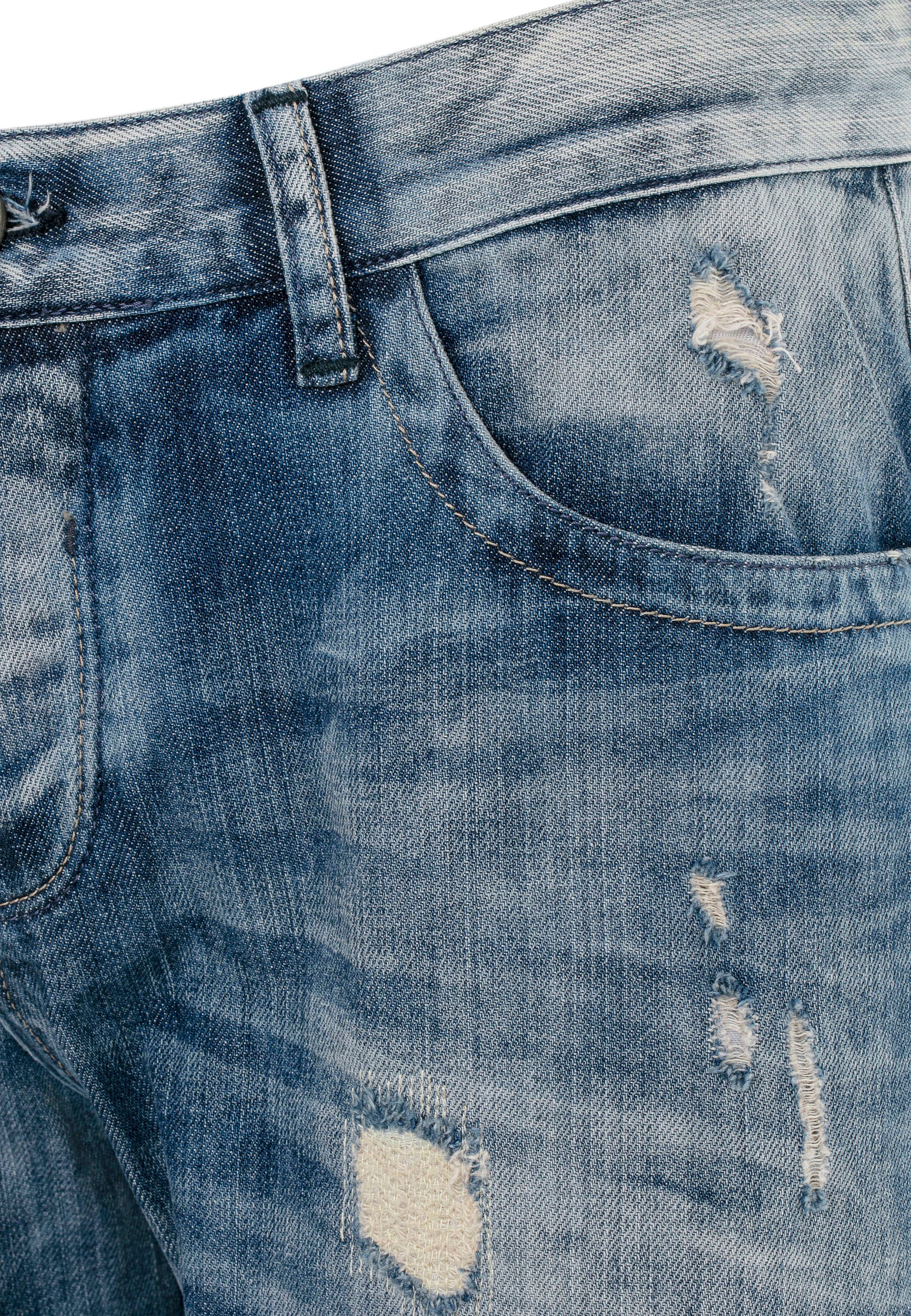 Herren Jeans RedBridge Bequeme Jeans Chandler im Destroyed-Design