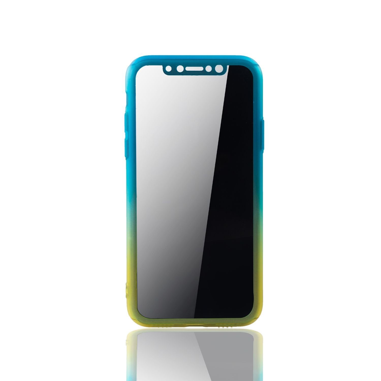 König Design Handyhülle Apple iPhone X, Apple iPhone X / iPhone XS Handyhülle 360 Grad Schutz Full Cover Mehrfarbig