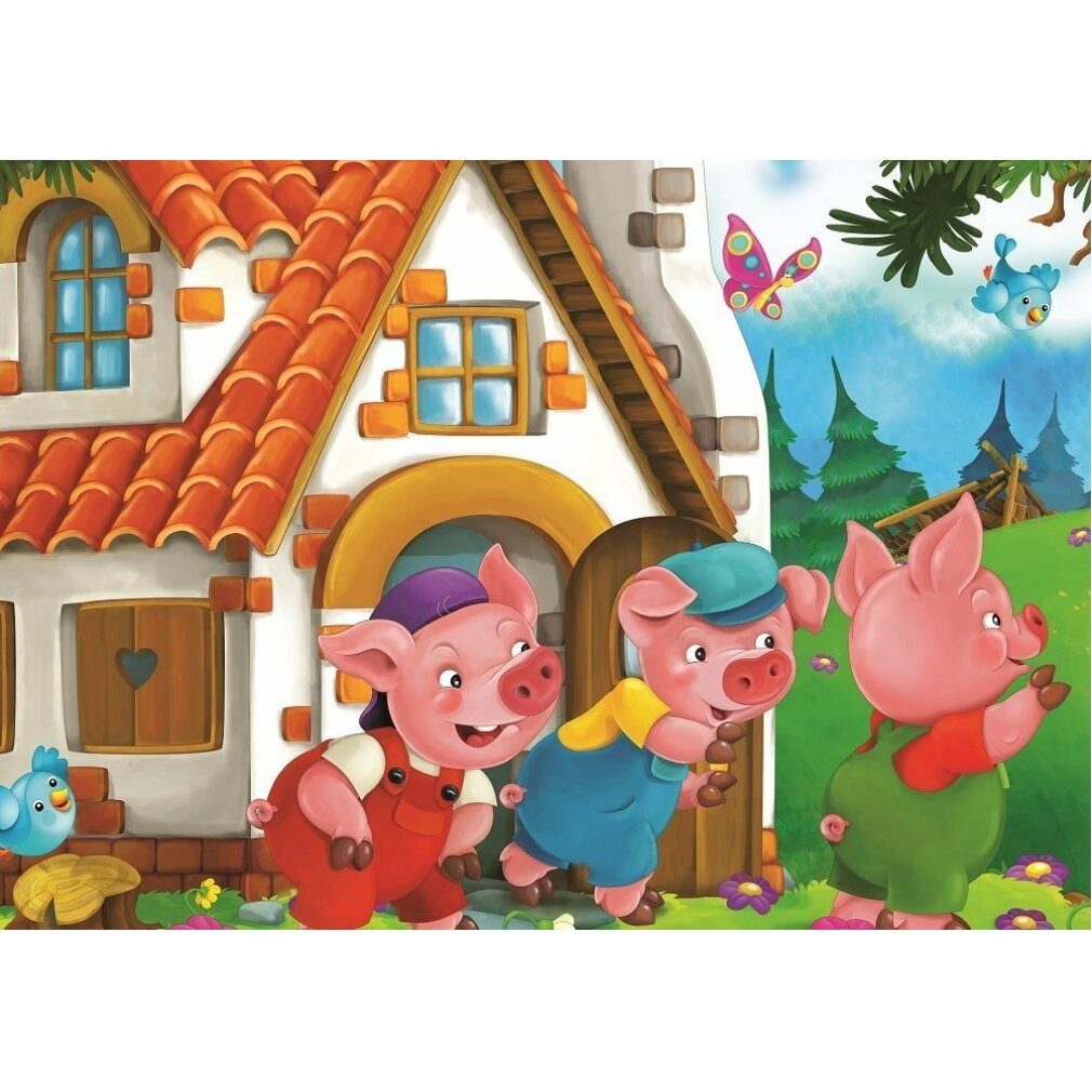 ART PUZZLE Puzzle Puzzle Drei Schweinchen 24+35 Teile, Puzzleteile