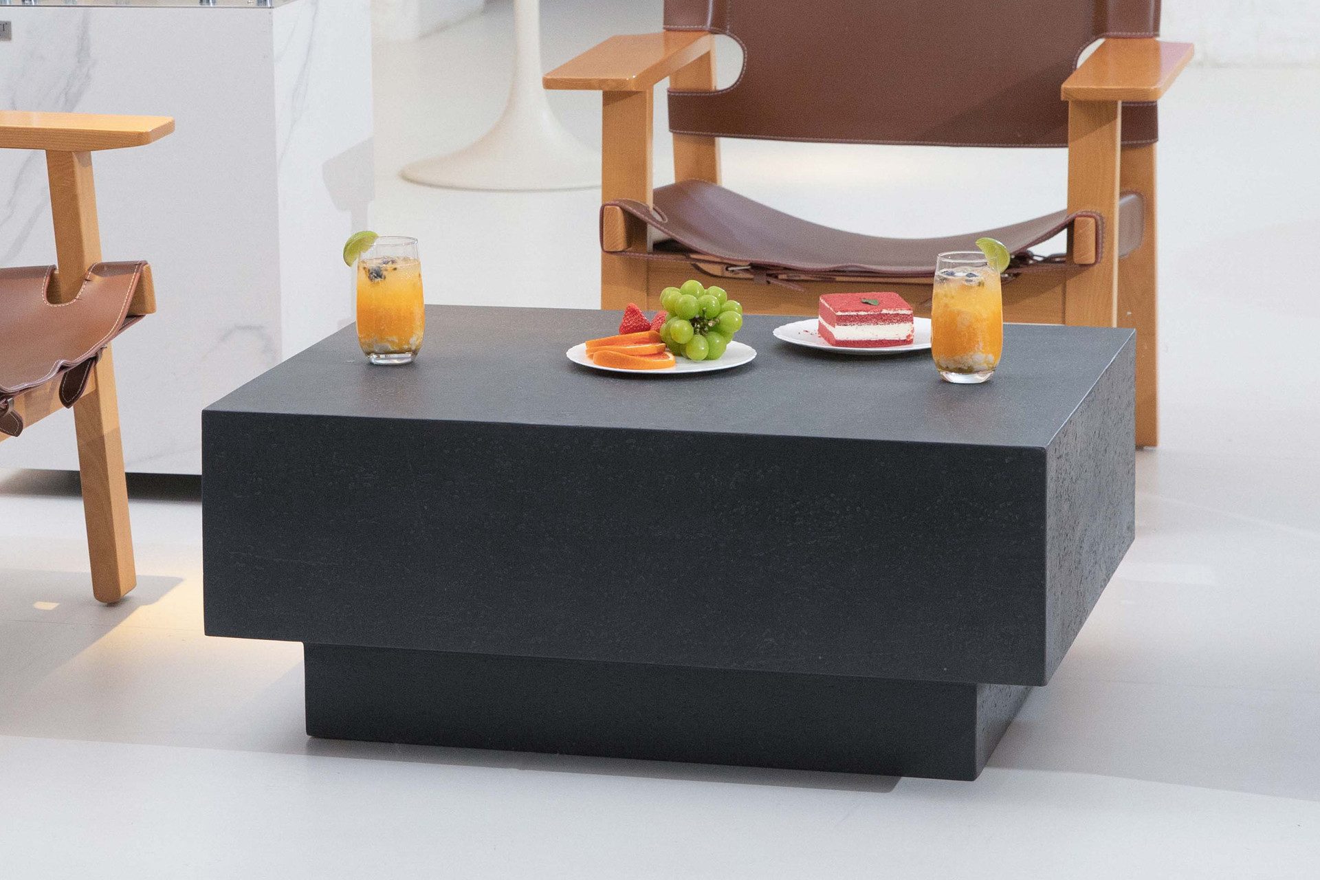 ELEMENTI Gartentisch TEVERE aus Beton, modern, Outdoor Tisch (1-St., Gartentisch aus Beton), Beton,Schieferschwarz