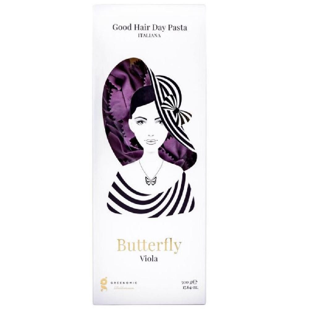 Greenomic Nudeln Good Hair Day Pasta Butterfly Viola (500g)