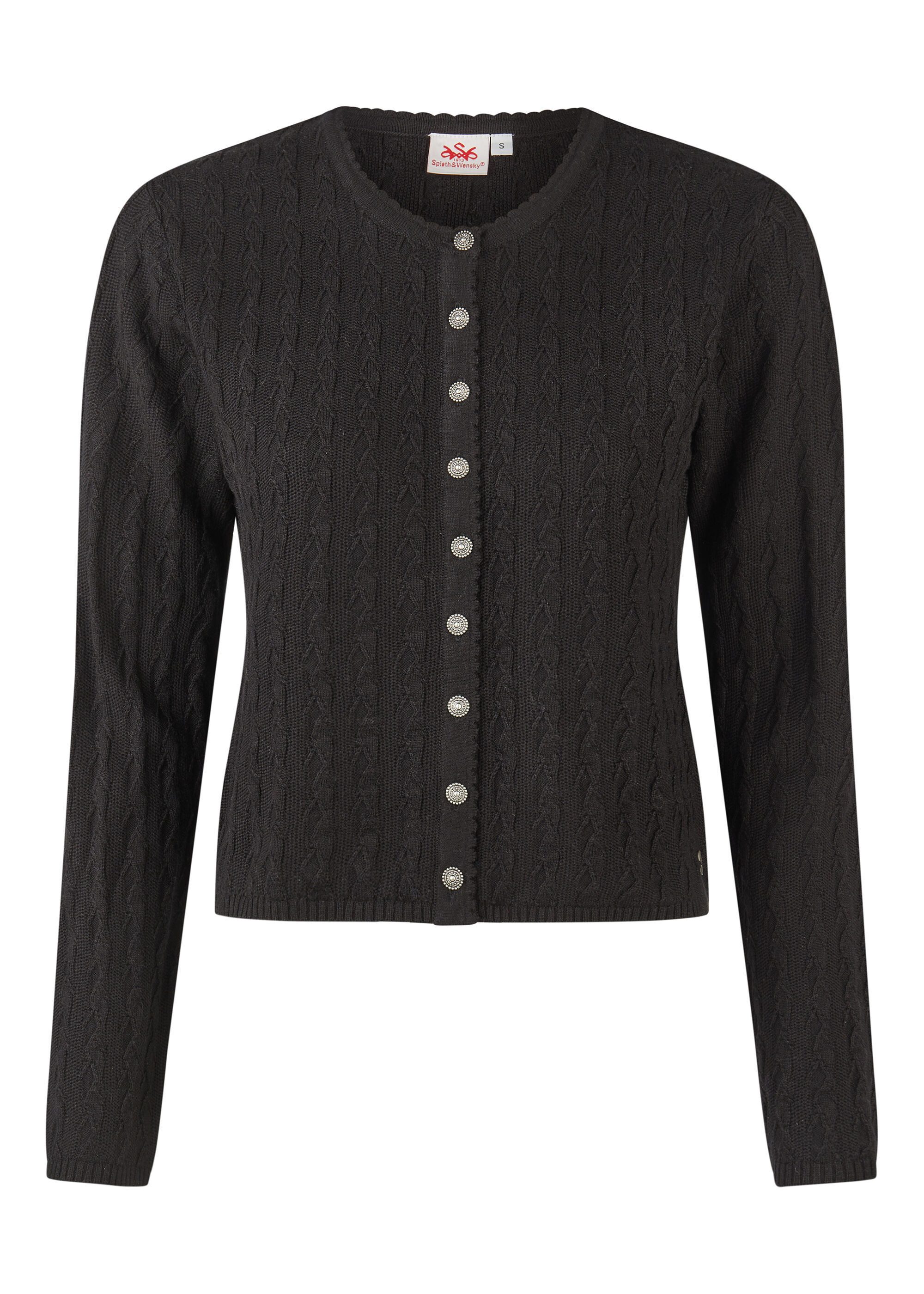 Spieth & Wensky Trachtenstrickjacke Hummeltal (1-tlg) mit klassischem Zopfmuster