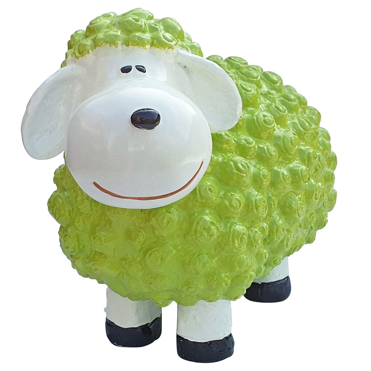 Fachhandel Plus Tierfigur Deko Schaf mittel Gartenfigur Schaf Bunte Schafe für den Garten (1 St), Farbenfrohe Gartenfigur