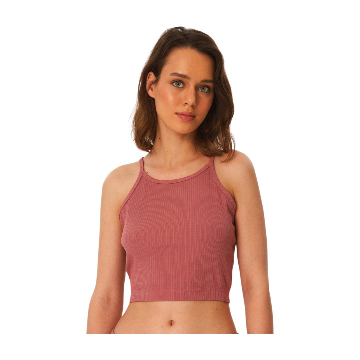 Leela COTTON Crop-Top Ripp Crop Top