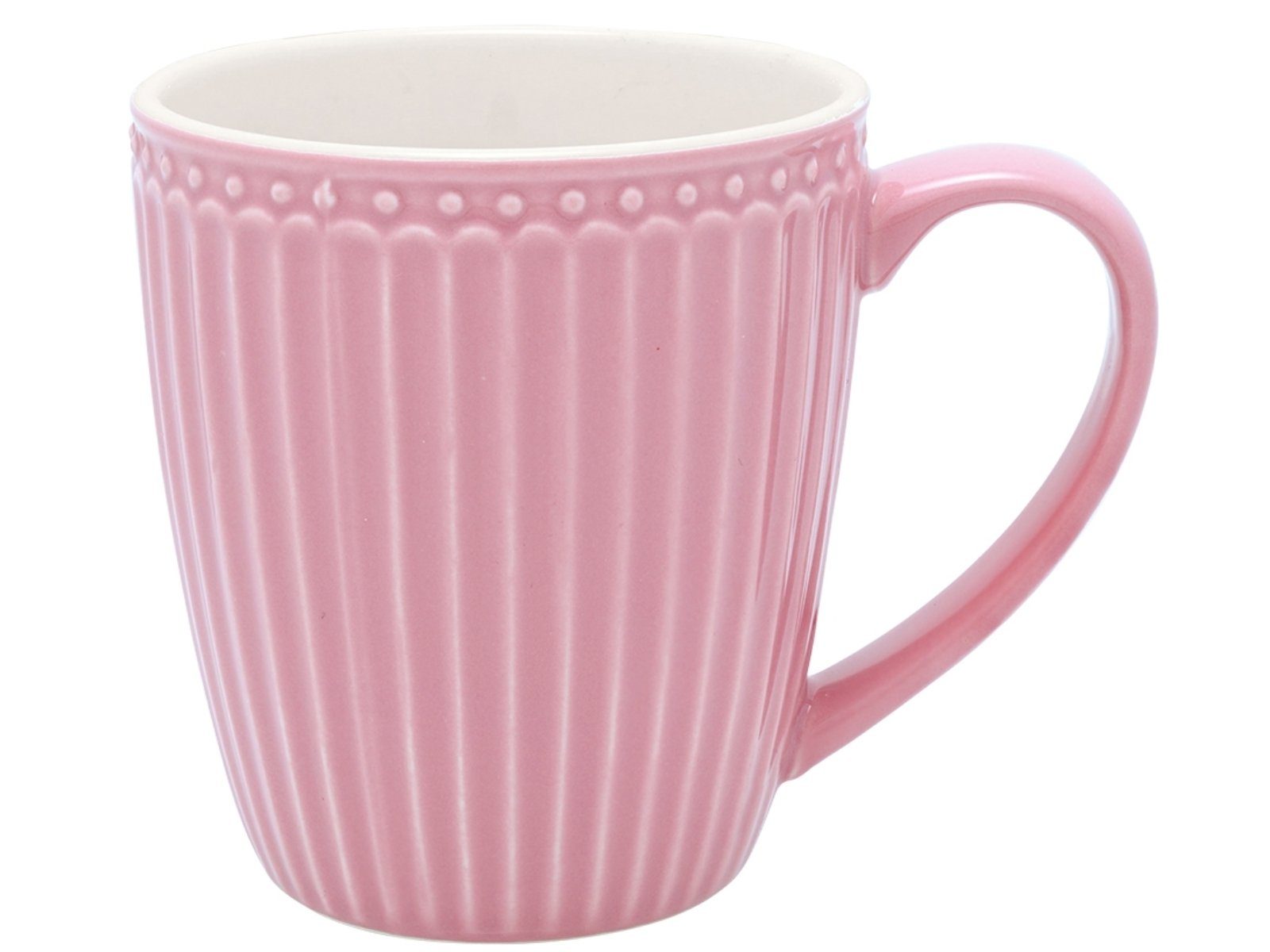 Greengate Becher Alice Becher mit Henkel dusty rose 0,4 l, Steingut