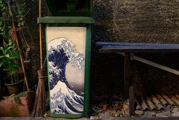 MuchoWow Wandsticker Die große Kluft von Kanagawa - Gemälde von Katsushika Hokusai (1 St), Mülleimer-aufkleber, Mülltonne, Sticker, Container, Abfalbehälter