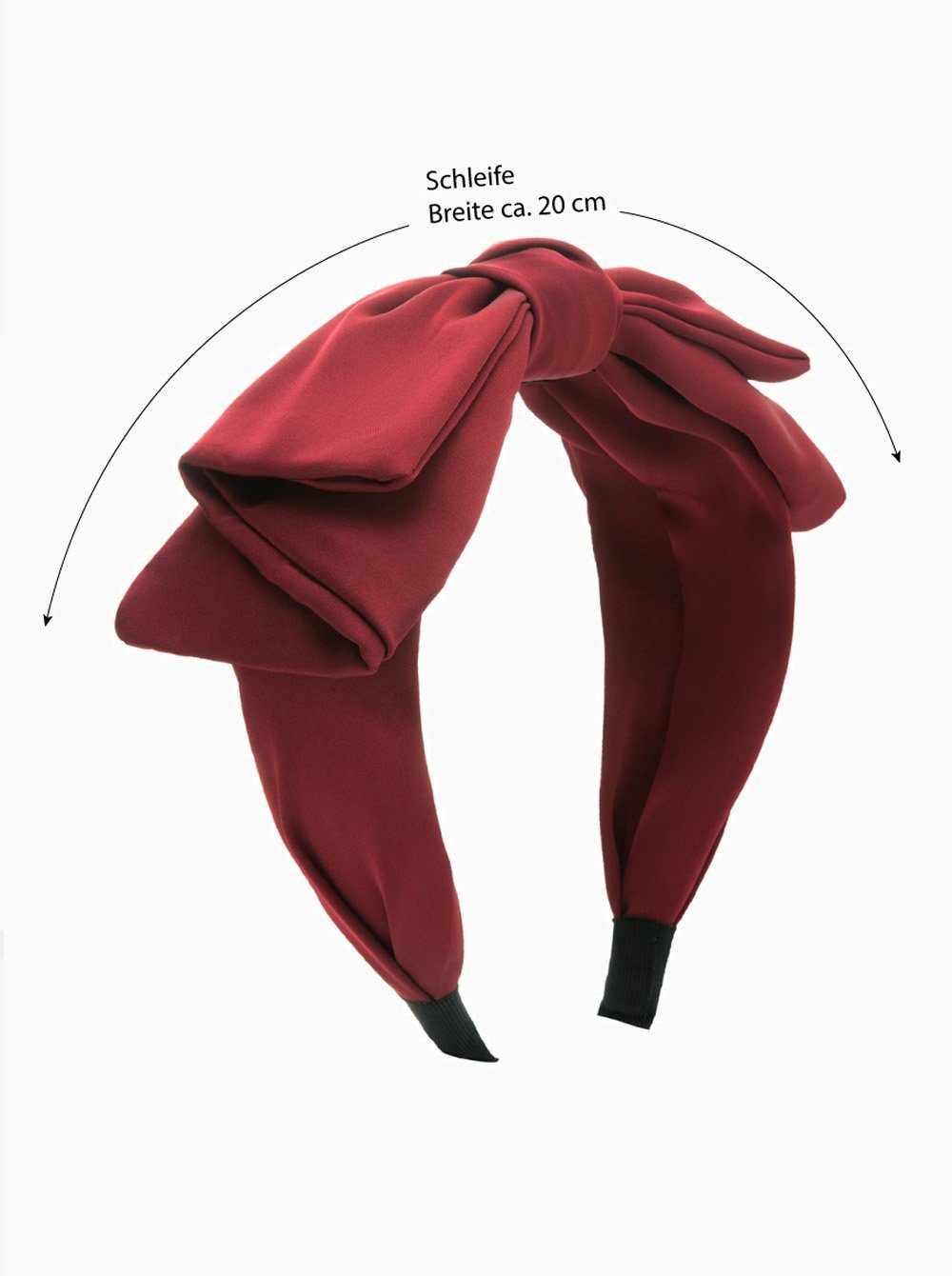 axy Haarreif Haarreif mit große Schleife Satin bezogen, Damen Haareifen Haarband Satin