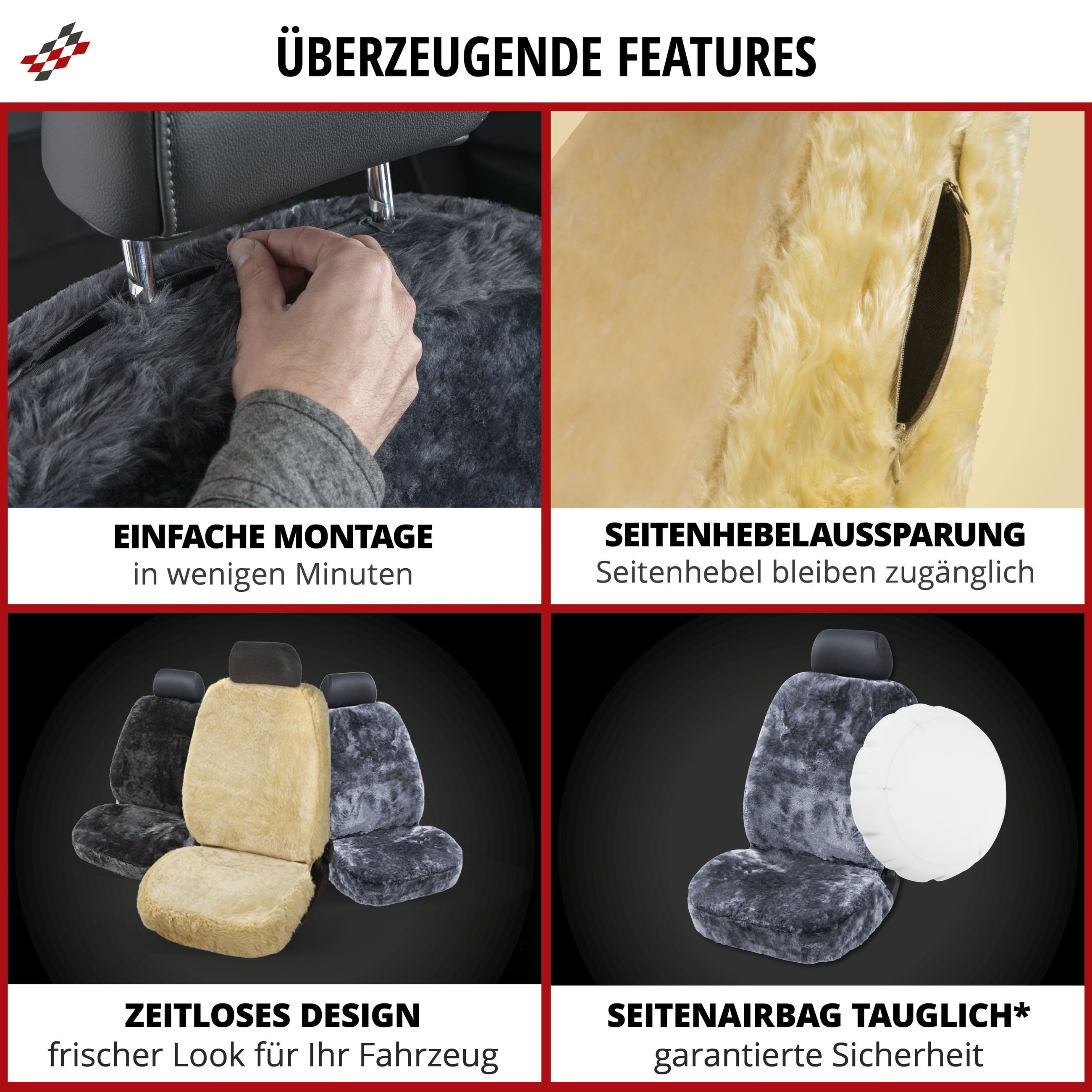 WALSER Car Seat Cover Monette, 1 Front Seat Cover 1pc.