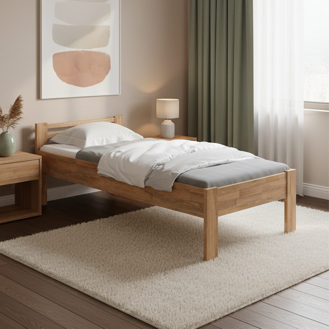 skølm Bettgestell Fenrir, aus Eiche Massivholz, geölt, verfügbar in 90/100 günstig online kaufen