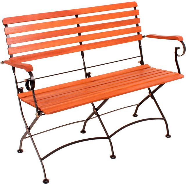 GARDEN PLEASURE Gartenbank Wien, Stahl/Eukalyptus, 116x89x58 cm