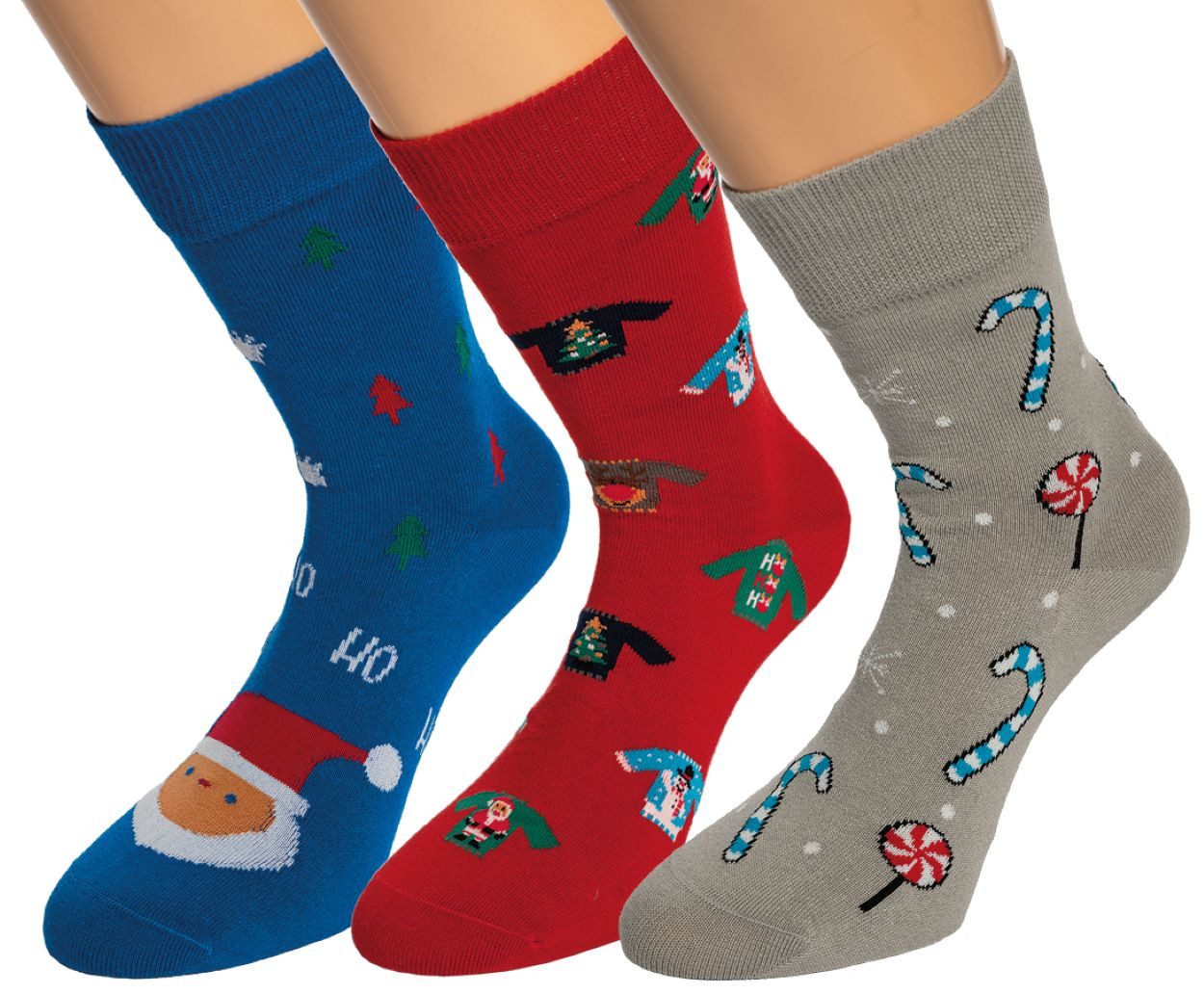 Riese Komfortsocken RS Harmony „Wintertime“ Weihnachtssocken – 3er Pack (Packung, 3 Paar) Lustige Weihnachtsmotive