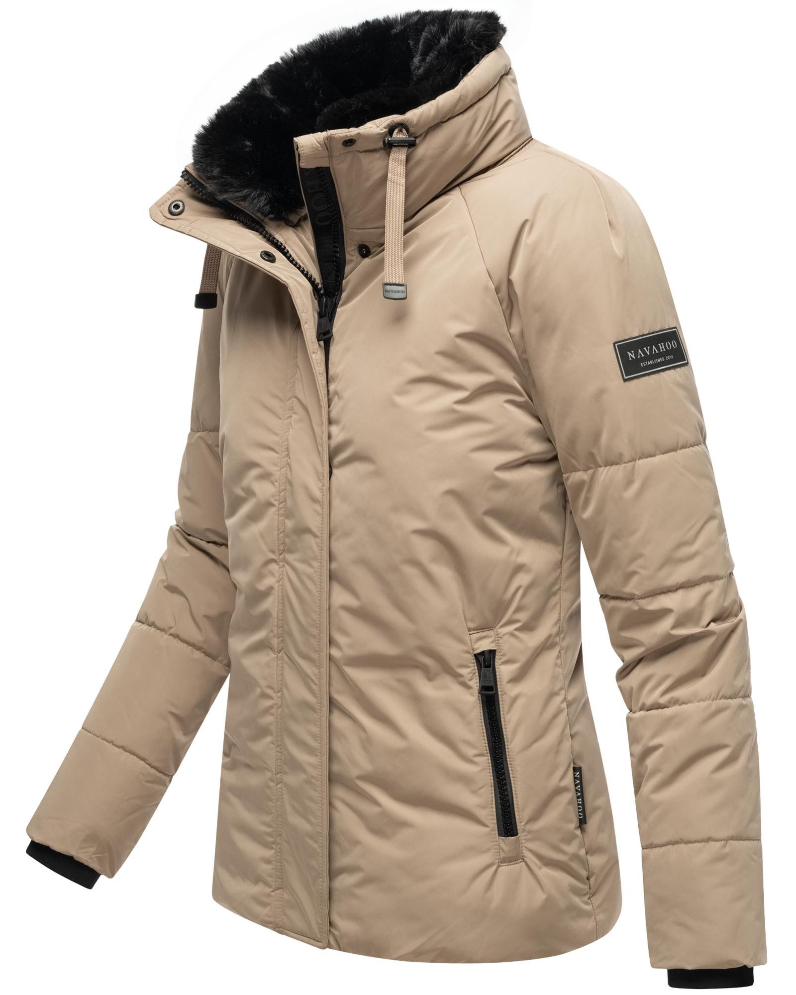 Navahoo Winterjacke Frostii XIV modische Damen Winter Steppjacke mit Kunstf günstig online kaufen