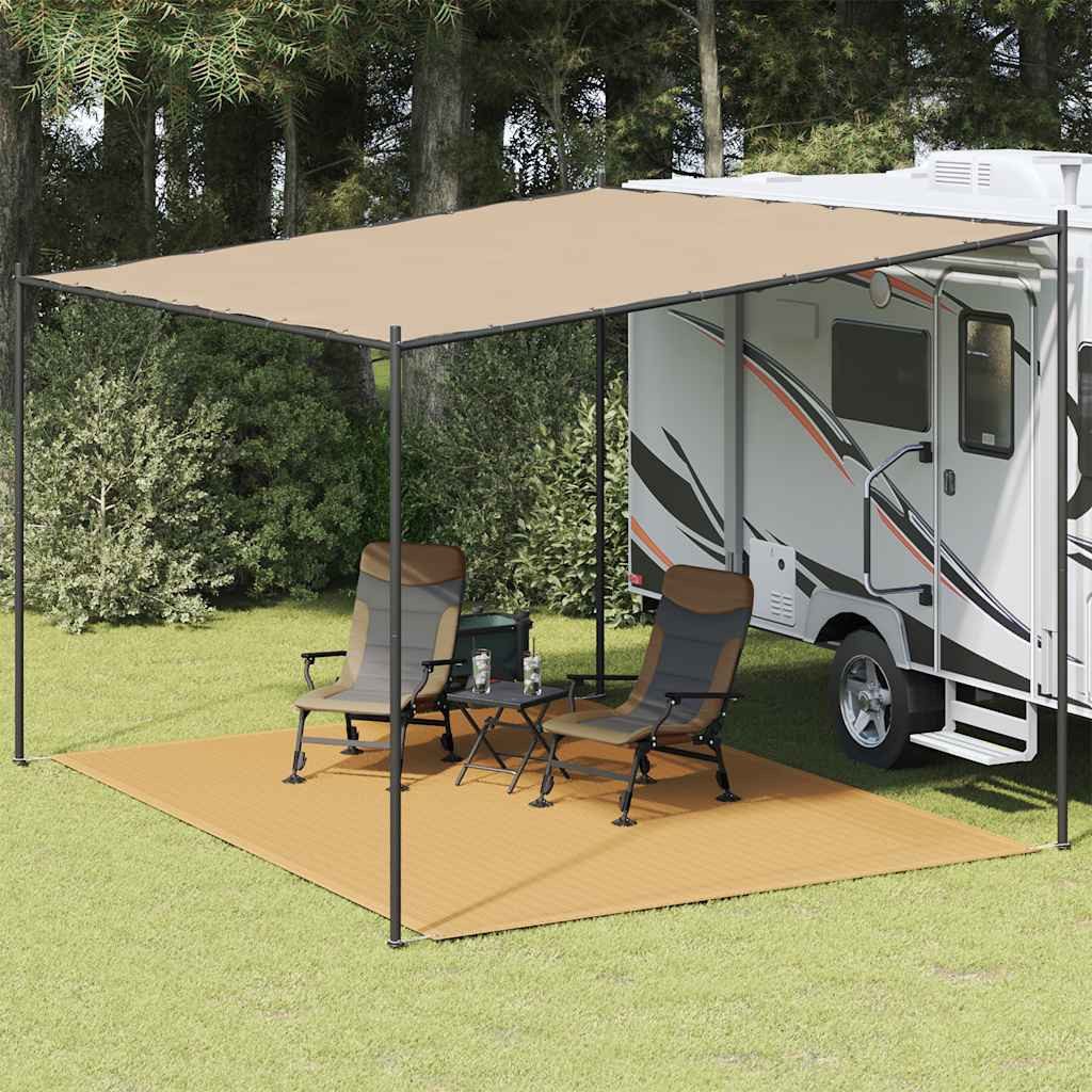 vidaXL Zeltteppiche, Zeltteppich Sandfarbe 300x400 cm HDPE