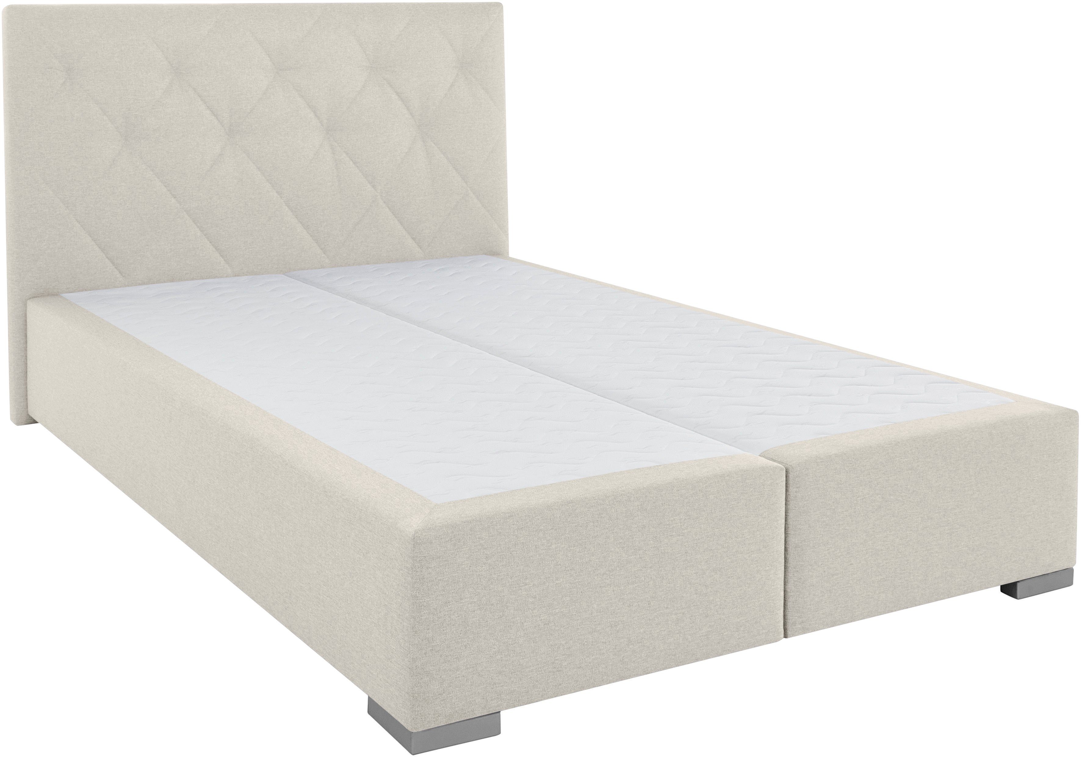 INOSIGN Boxbett Tynan, wahlweise mit Bettkasten, in H2, H3 & H4 erhältilich beige-creme