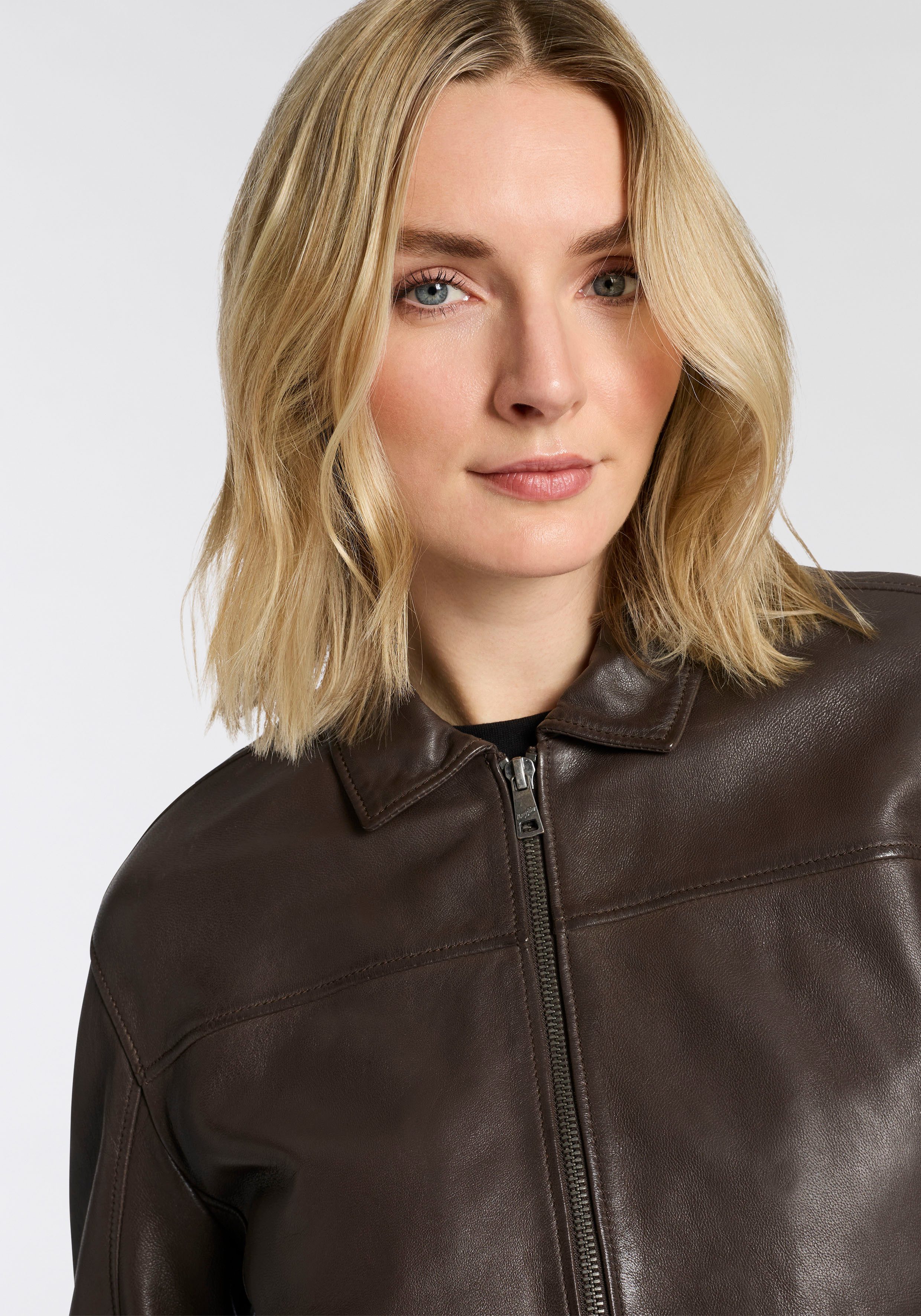 Mauritius Lederjacke MWTylli OS OT Bomberjacke mit Elastikbund