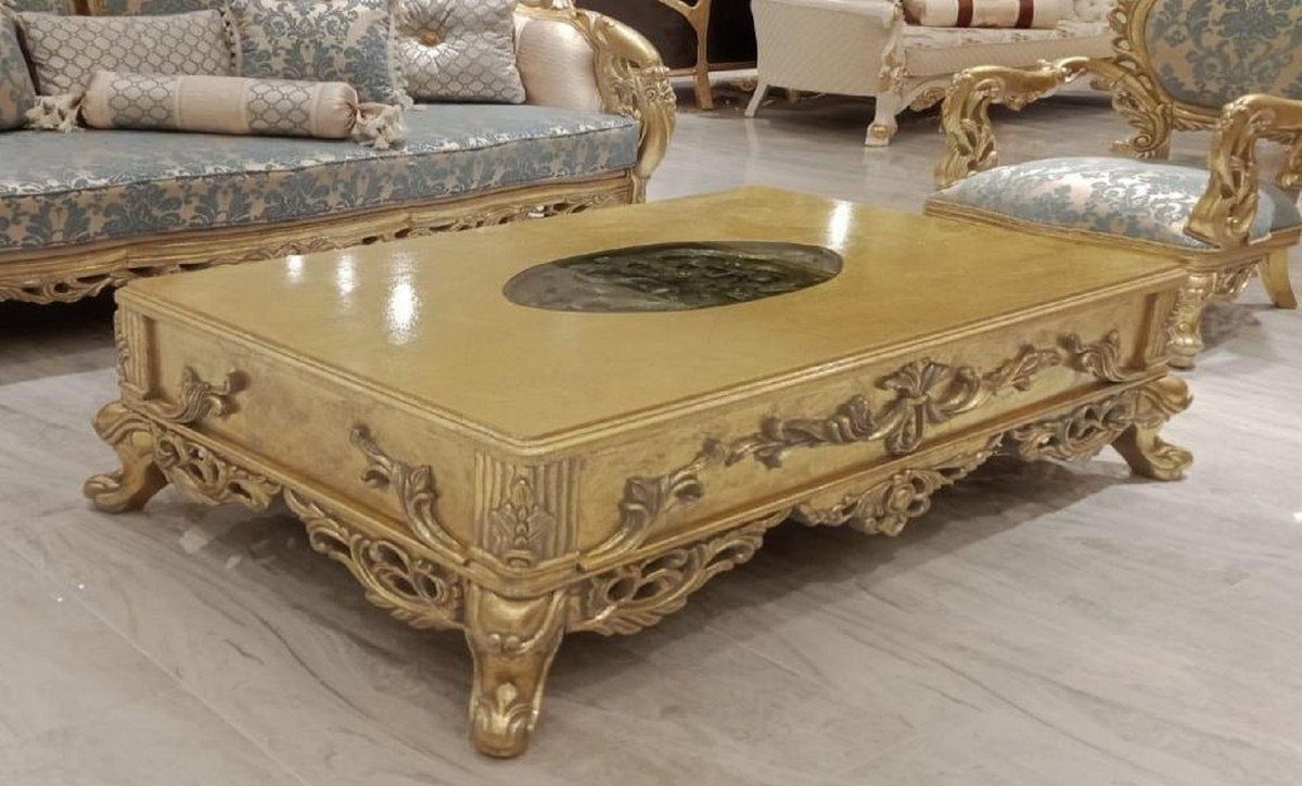Casa Padrino Couchtisch Luxus Barockstil Wohnzimmertisch Gold Massivholz Möbel - Couchtisch - - & im Prunkvoller Edel Prunkvoll Barock Barock