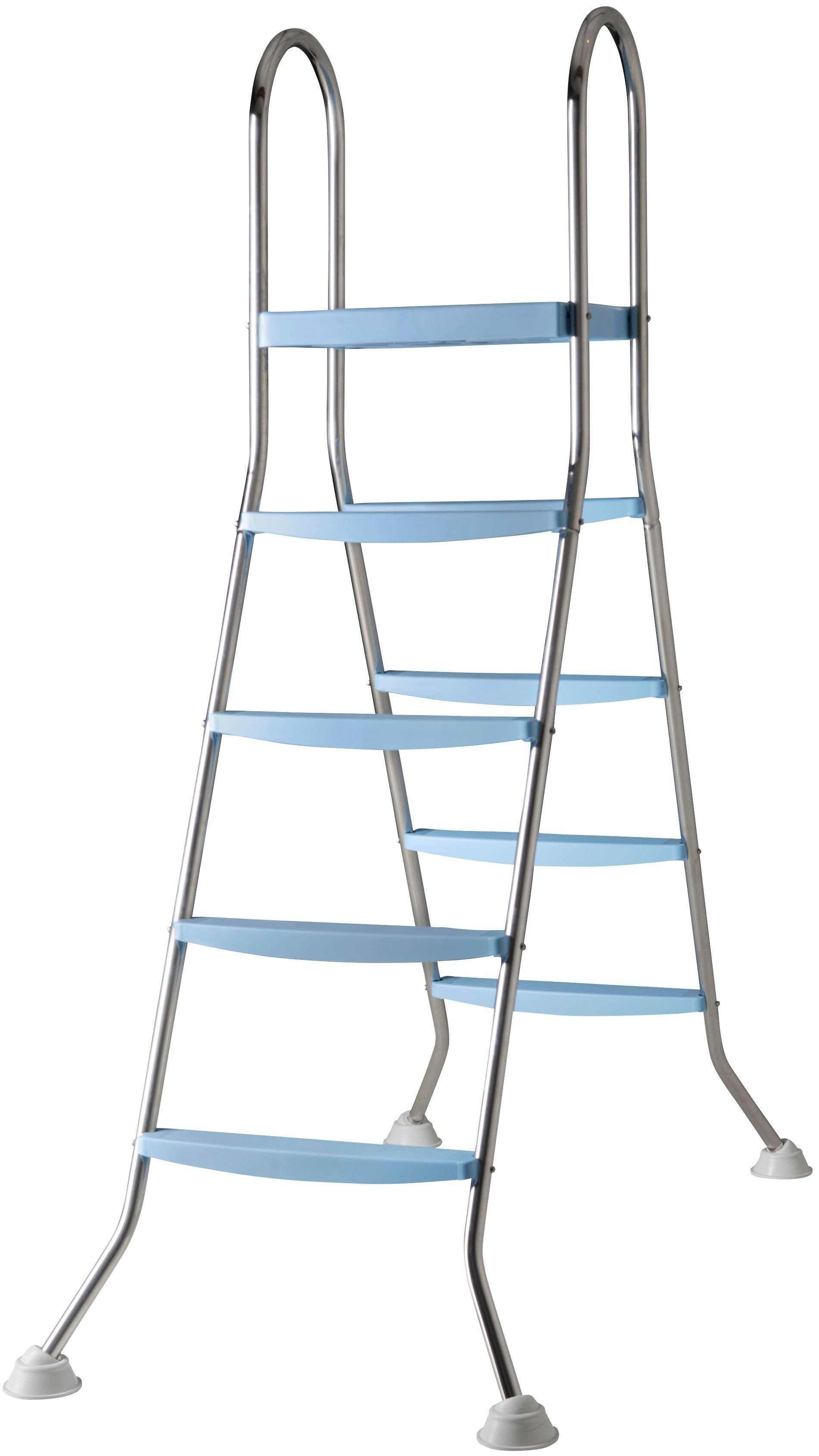 Gre Poolleiter für Aufstellpools, Edelstahl, 2x4 Stufen