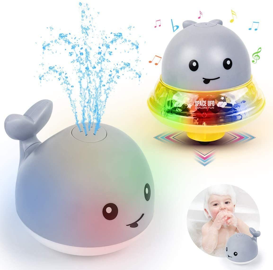 Kinder Elektrische Induktion Sprinkleranlage Spielzeug Licht Baby Badespielzeug 