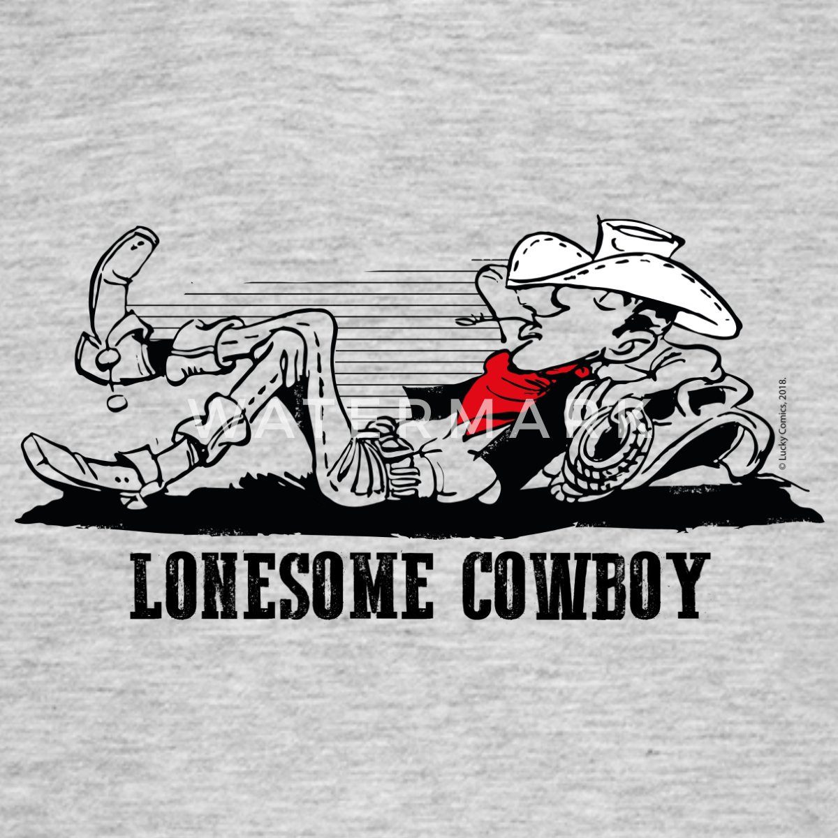 Spreadshirt T-Shirt Lucky Luke Lonesome Cowboy Männer T-Shirt (1-tlg)