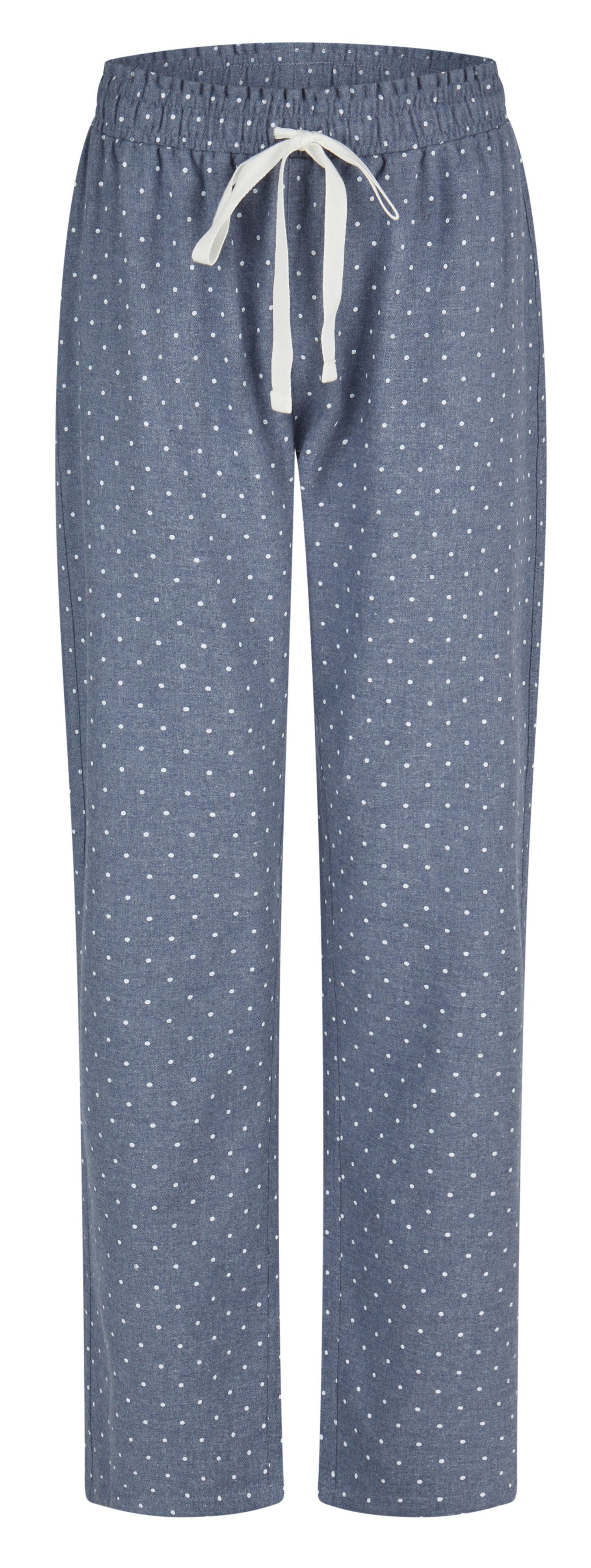 By Louise Pyjamahose Damen Schlafanzughose Flanell (1-tlg) Modisches Design