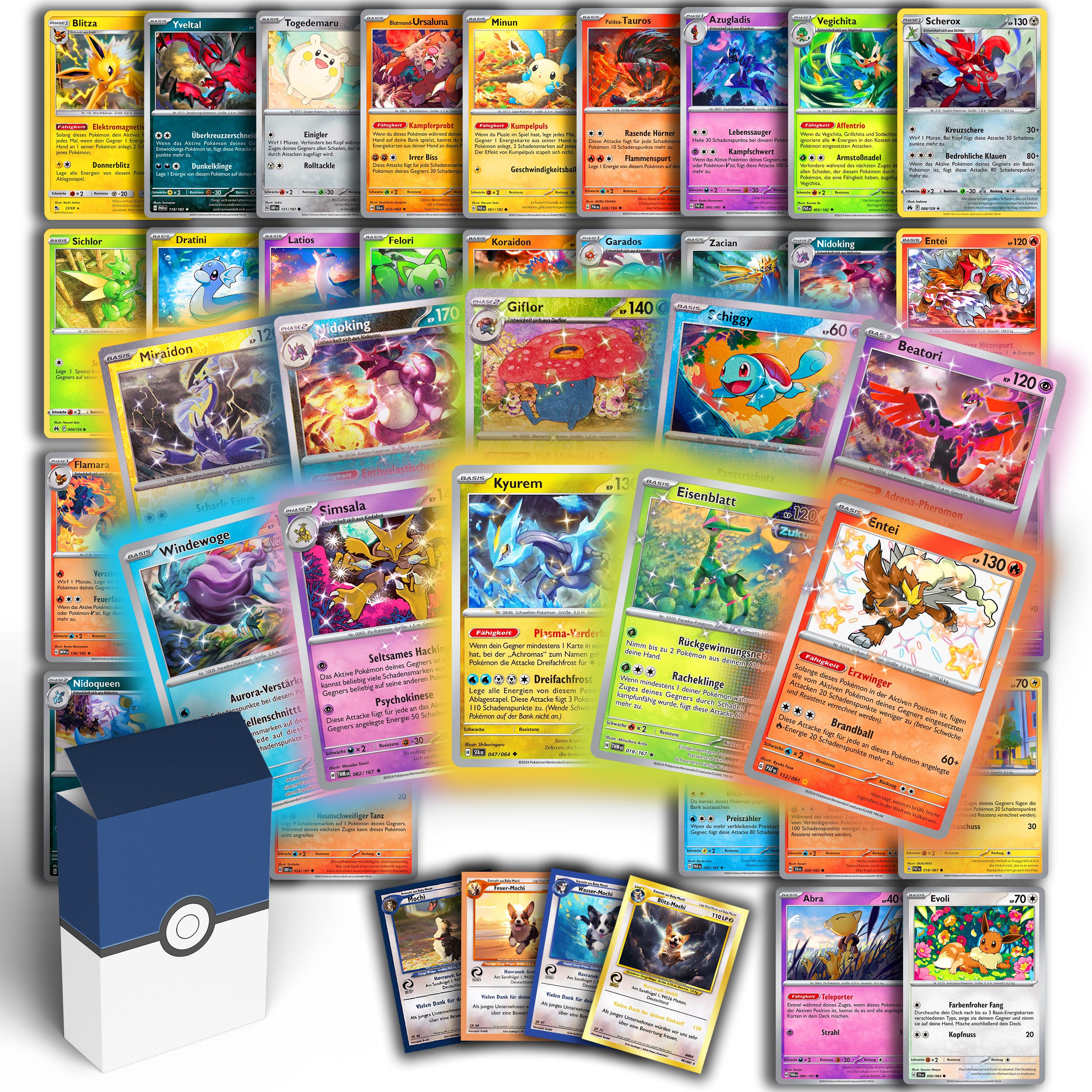 Odisey Sammelkarte 50 verschiedene Original Pokemon Karten und 10 Holos garantiert