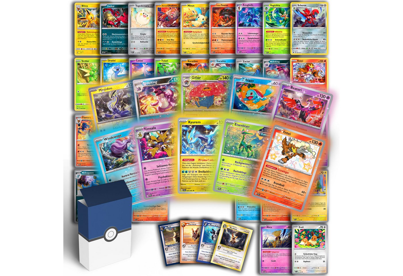 Odisey Sammelkarte 50 verschiedene Original Pokemon Karten und 10 Holos garantiert