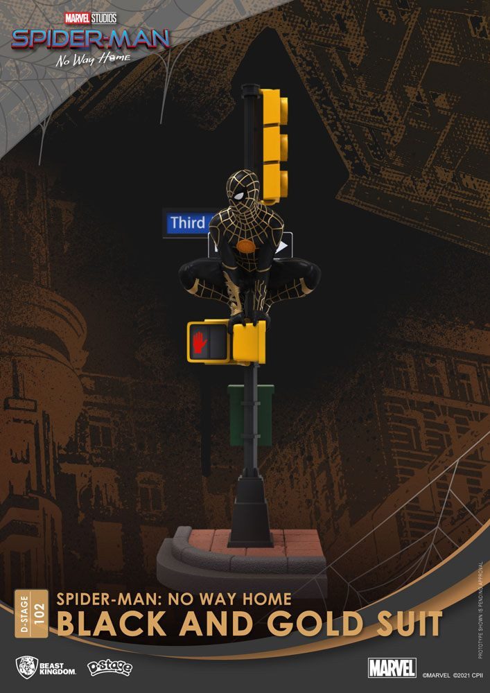Merchandise-Figur D-Stage PVC Diorama Spider-Man Black and Gold Suit Closed Box Version